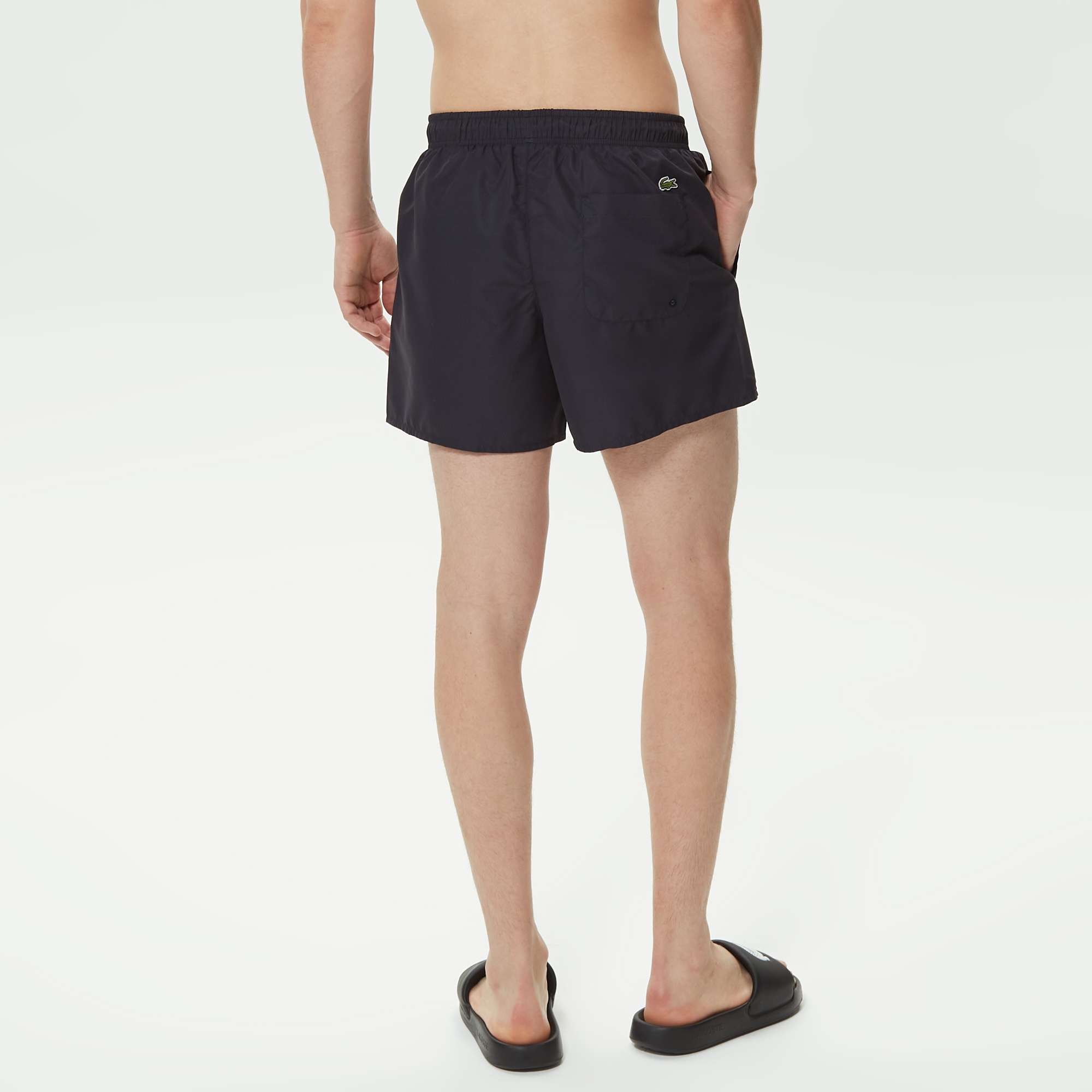 Lacoste Erkek Baskılı Siyah Mayo Şort