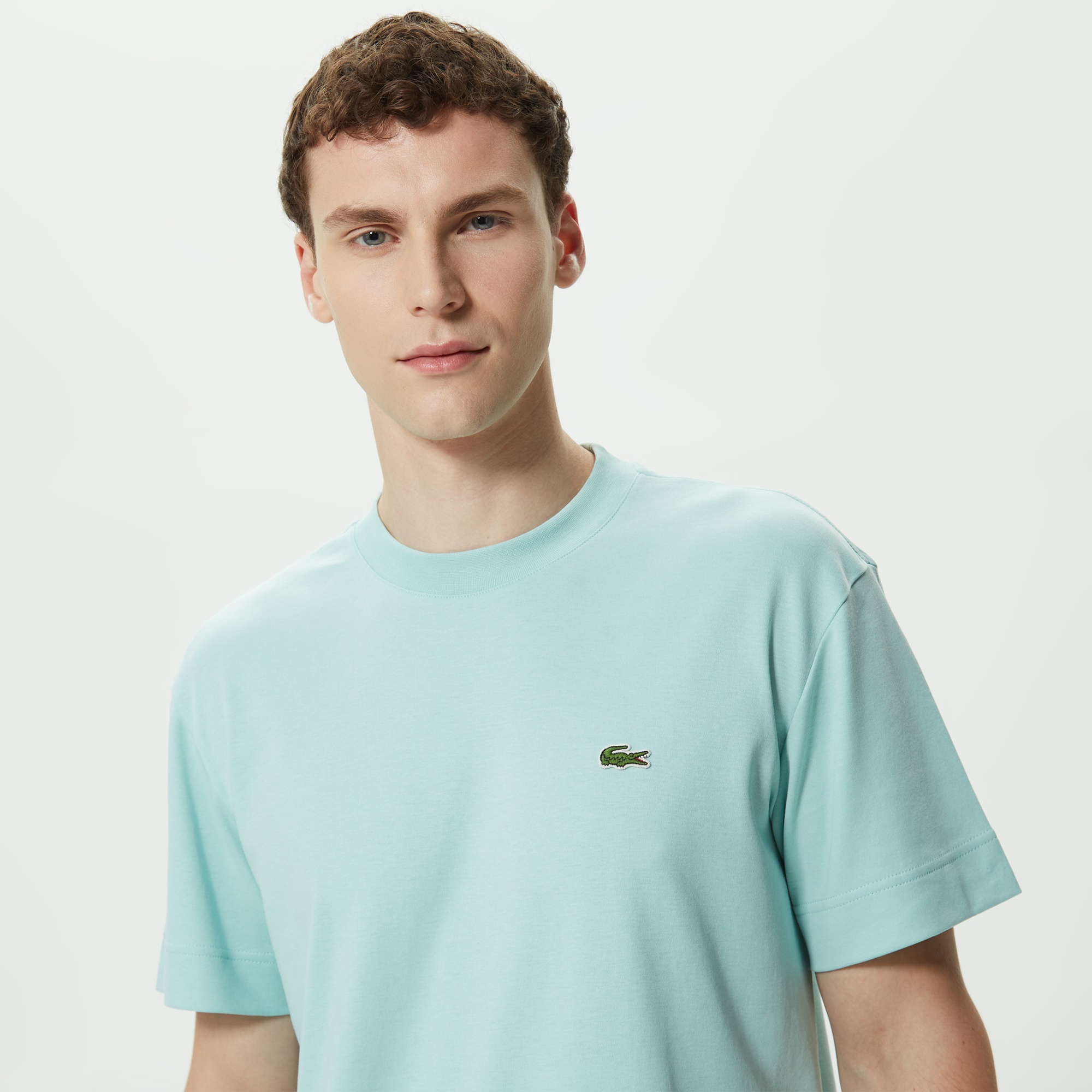 Lacoste Unisex Relaxed Fit Bisiklet Yaka Organik Pamuk Açık Yeşil T-Shirt