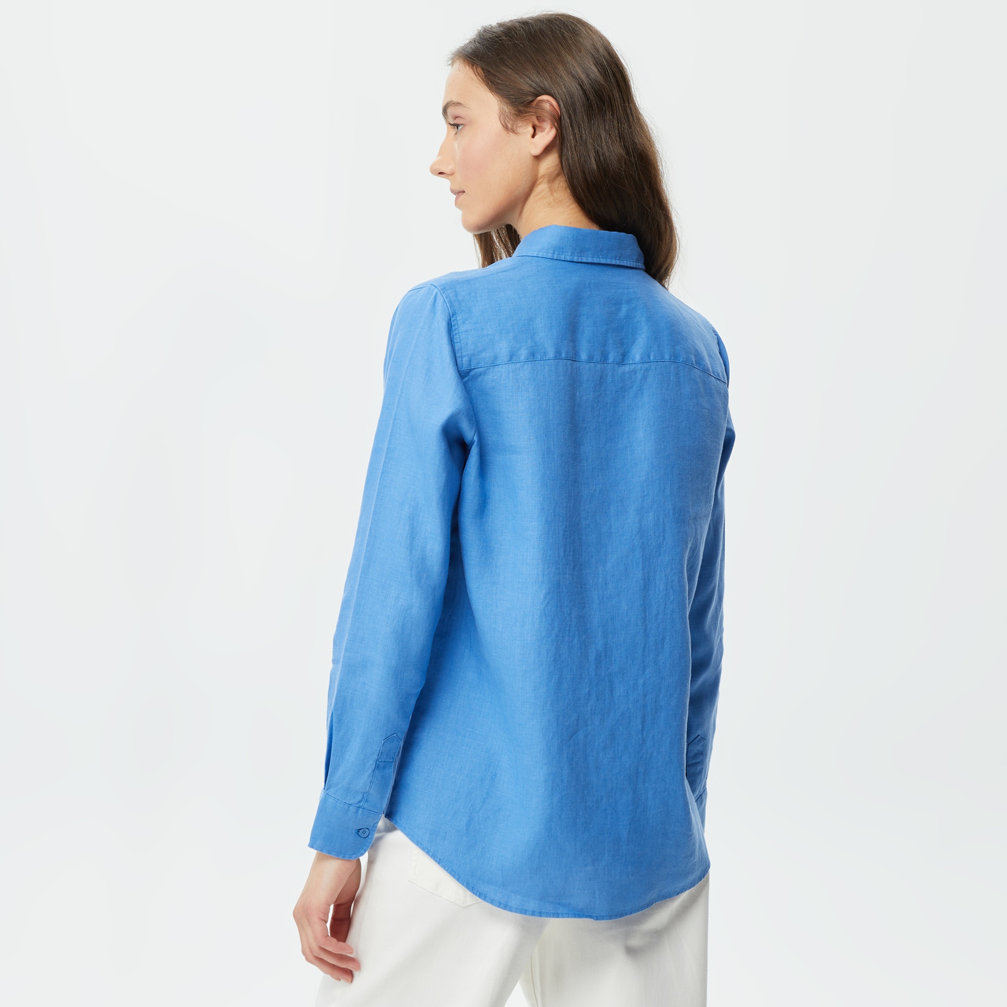 Lacoste Kadın Relaxed Fit Mavi Gömlek