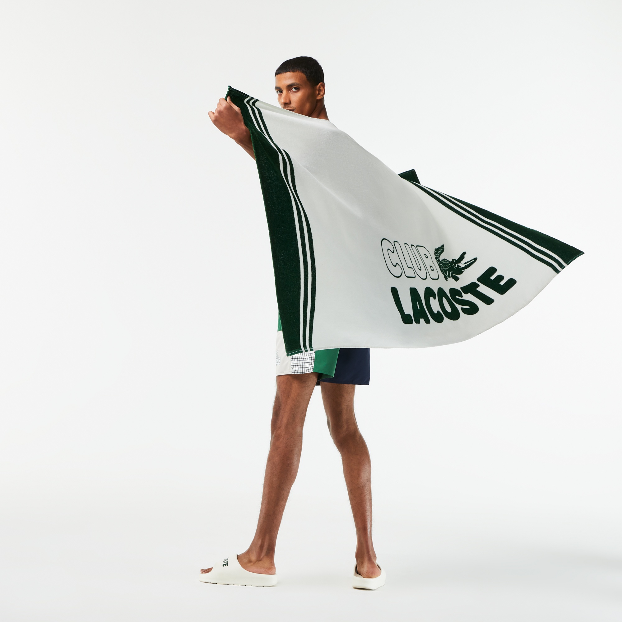 Lacoste Club Baskılı Yeşil Havlu