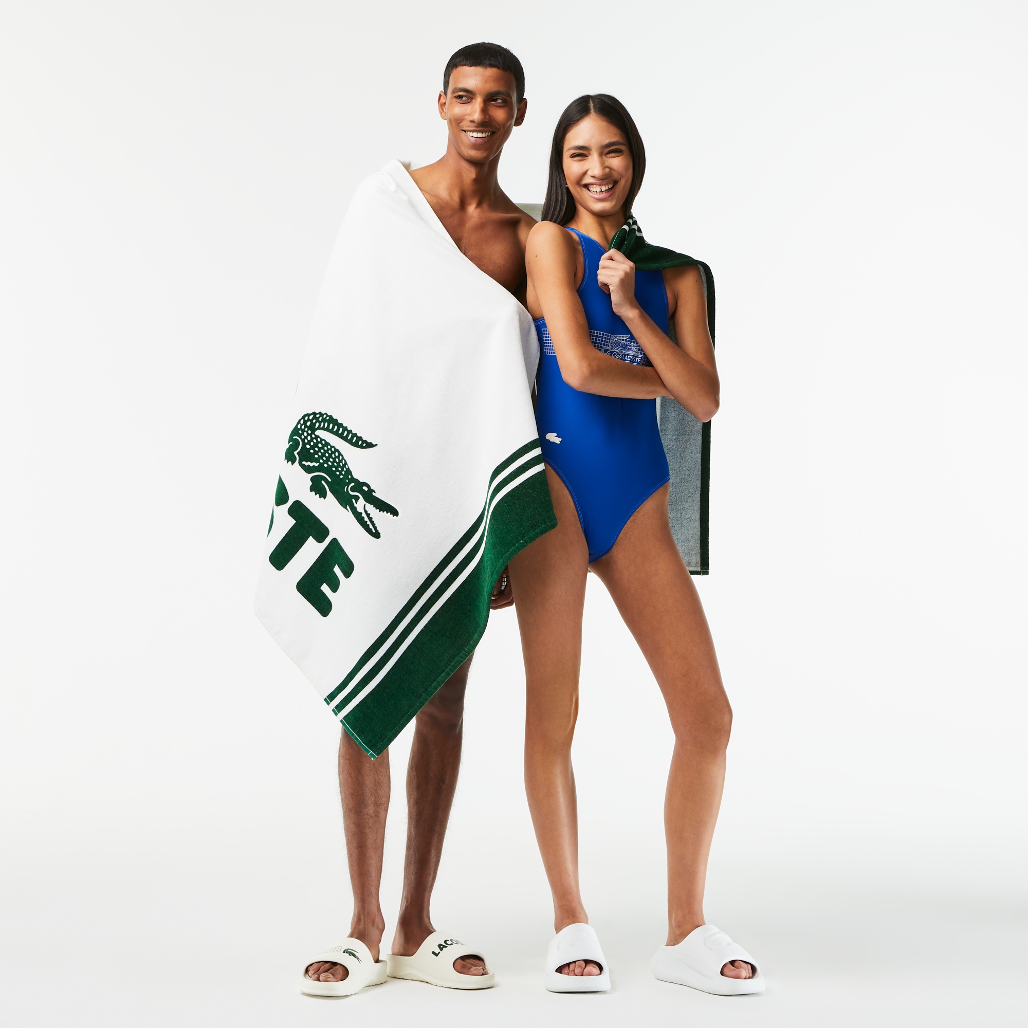 Lacoste Club Baskılı Yeşil Havlu