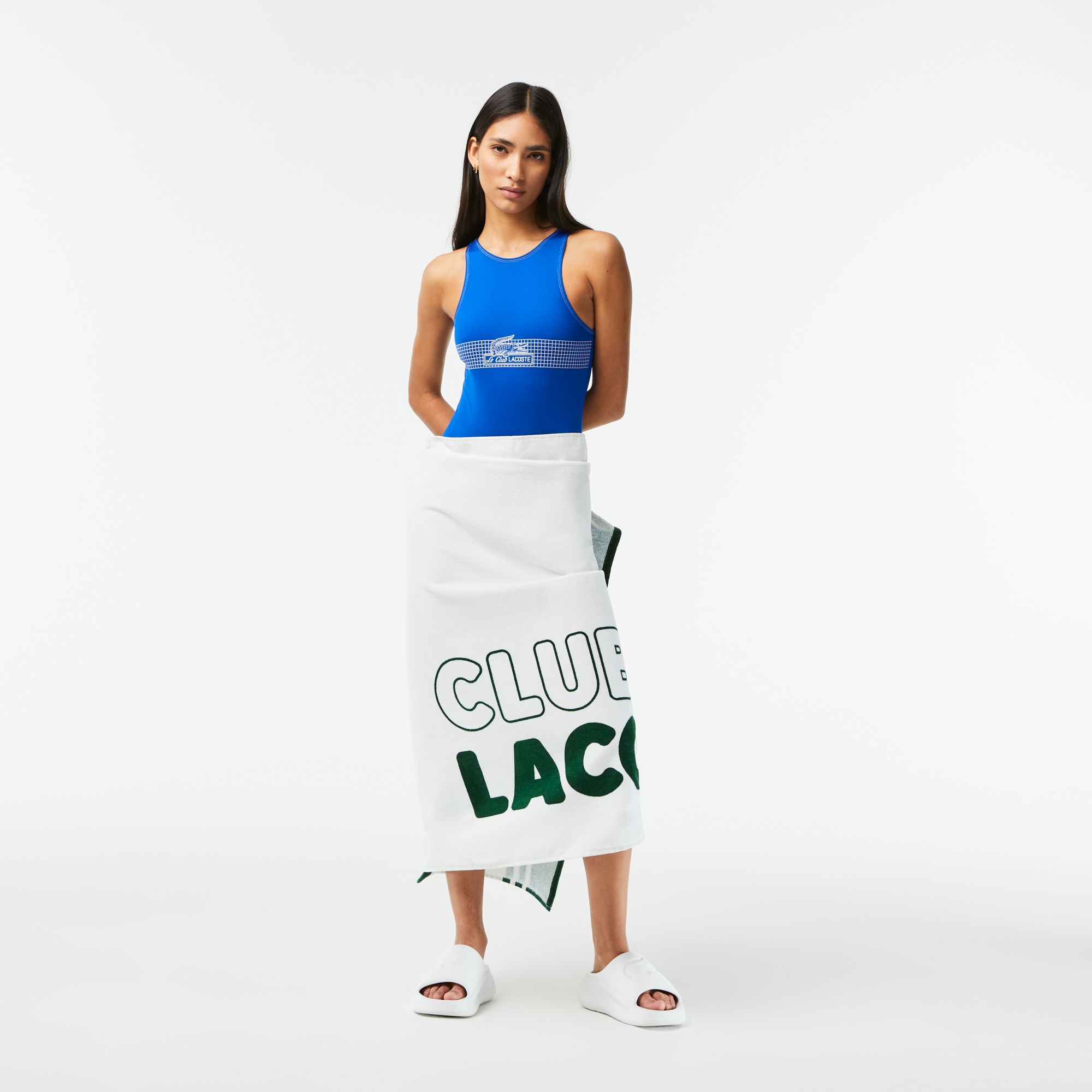 Lacoste Club Baskılı Yeşil Havlu