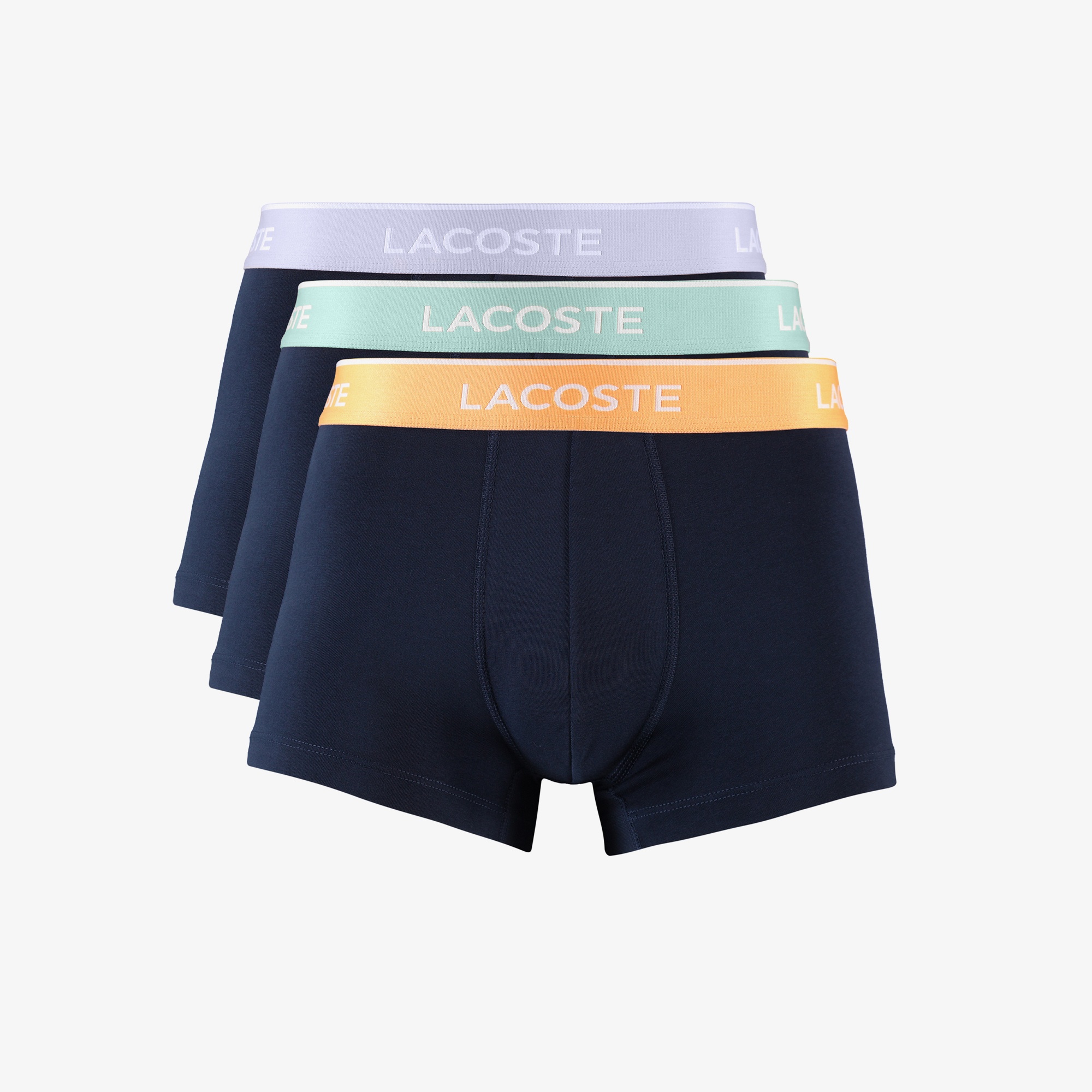 Lacoste Erkek 3'lü Baskılı Lacivert Boxer