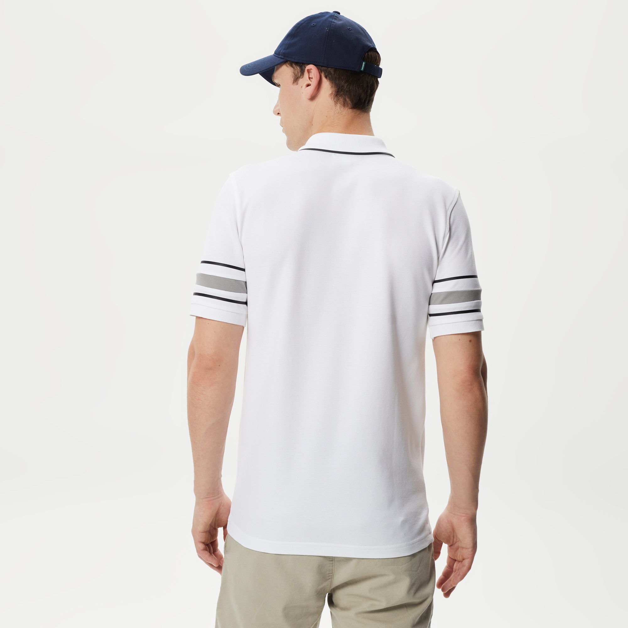 Lacoste Active Erkek Slim Fit Baskılı Beyaz Polo