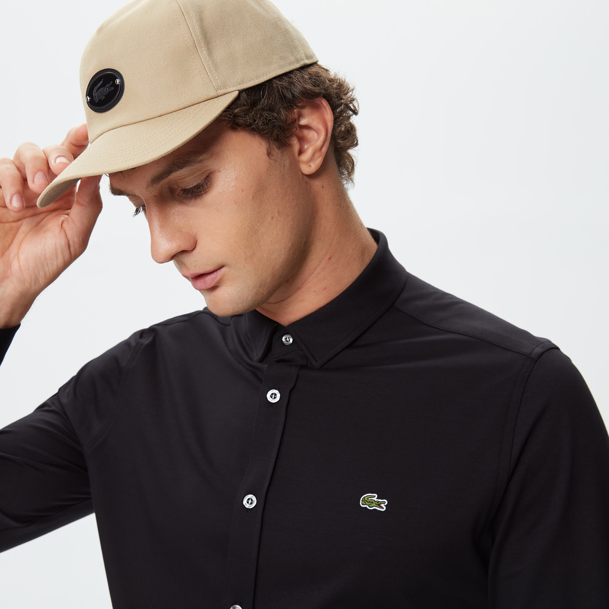 Lacoste Erkek Slim Fit Siyah Gömlek
