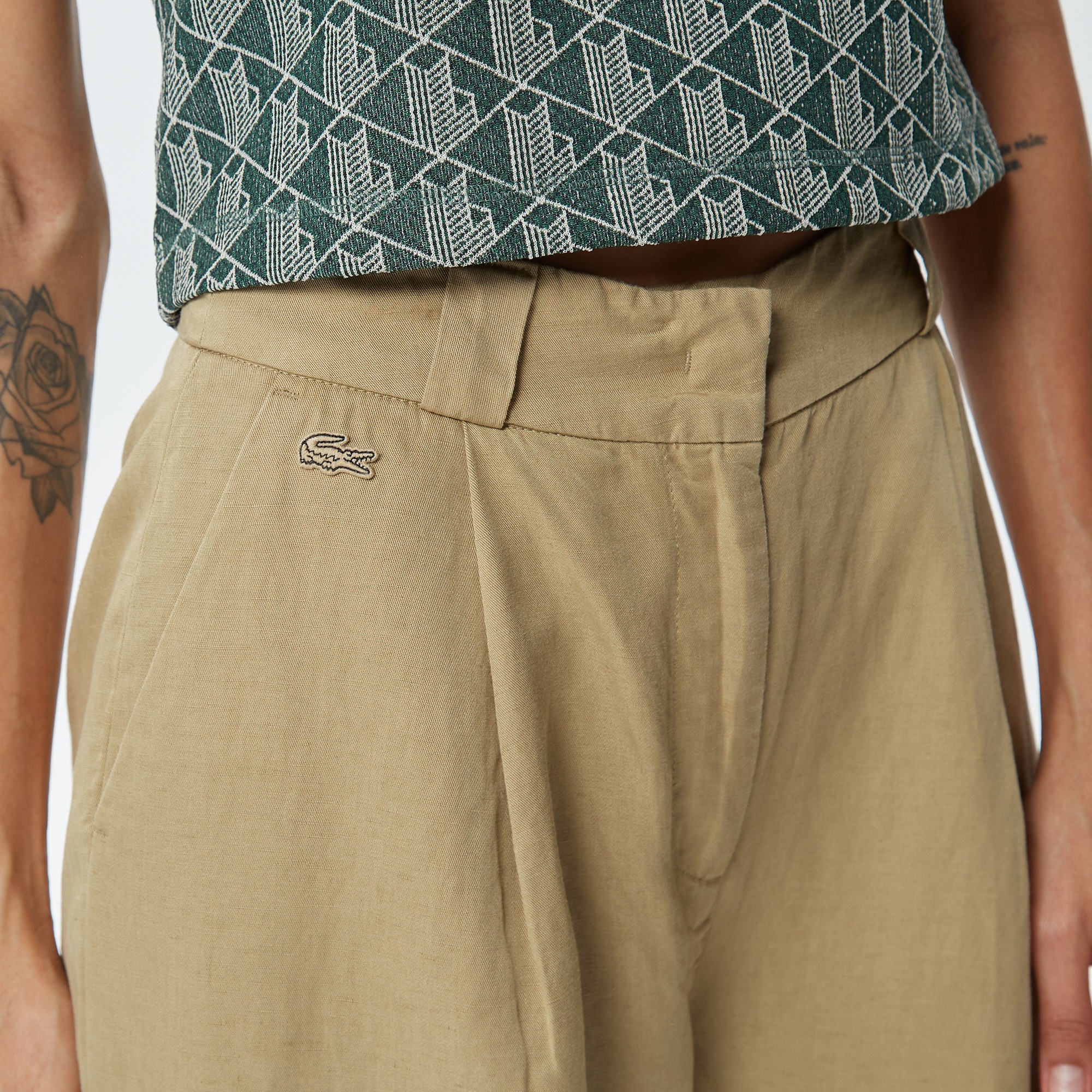 Lacoste Kadın Bej Pantolon