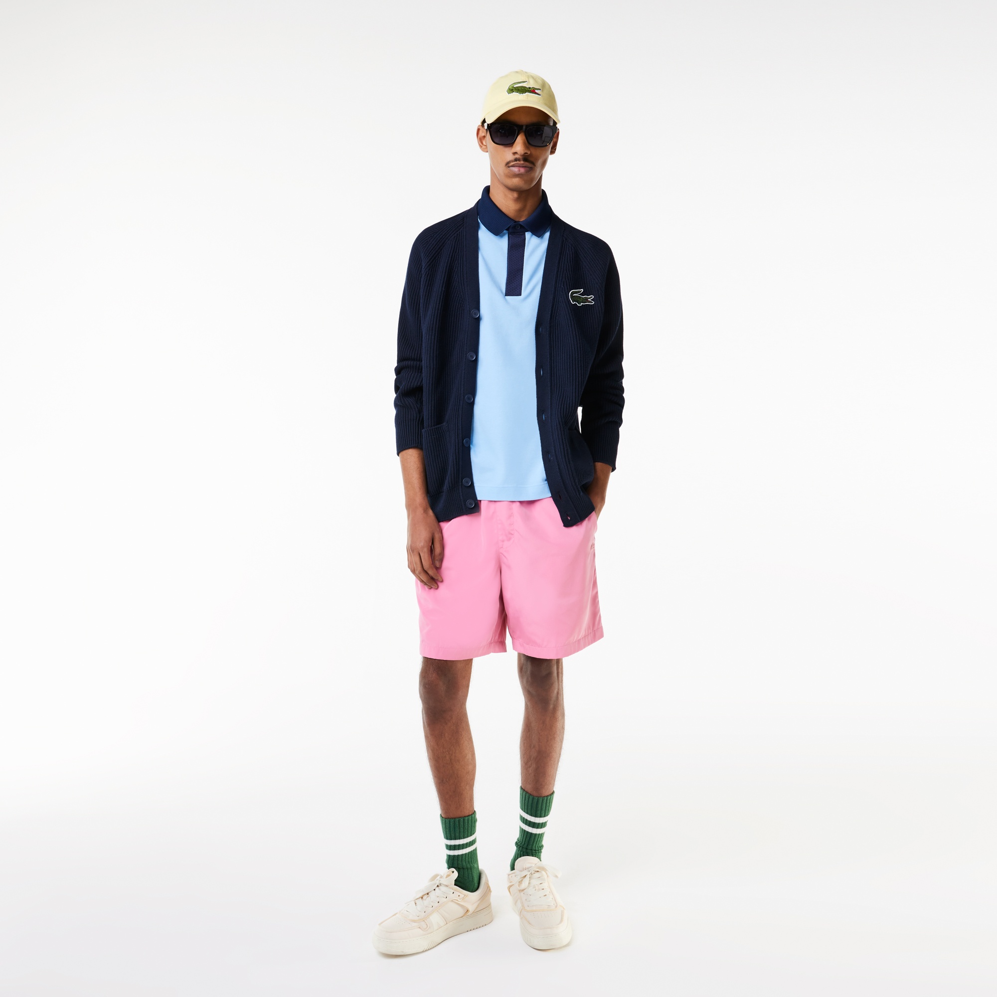 Lacoste Erkek Regular Fit Renk Bloklu Açık Mavi Polo