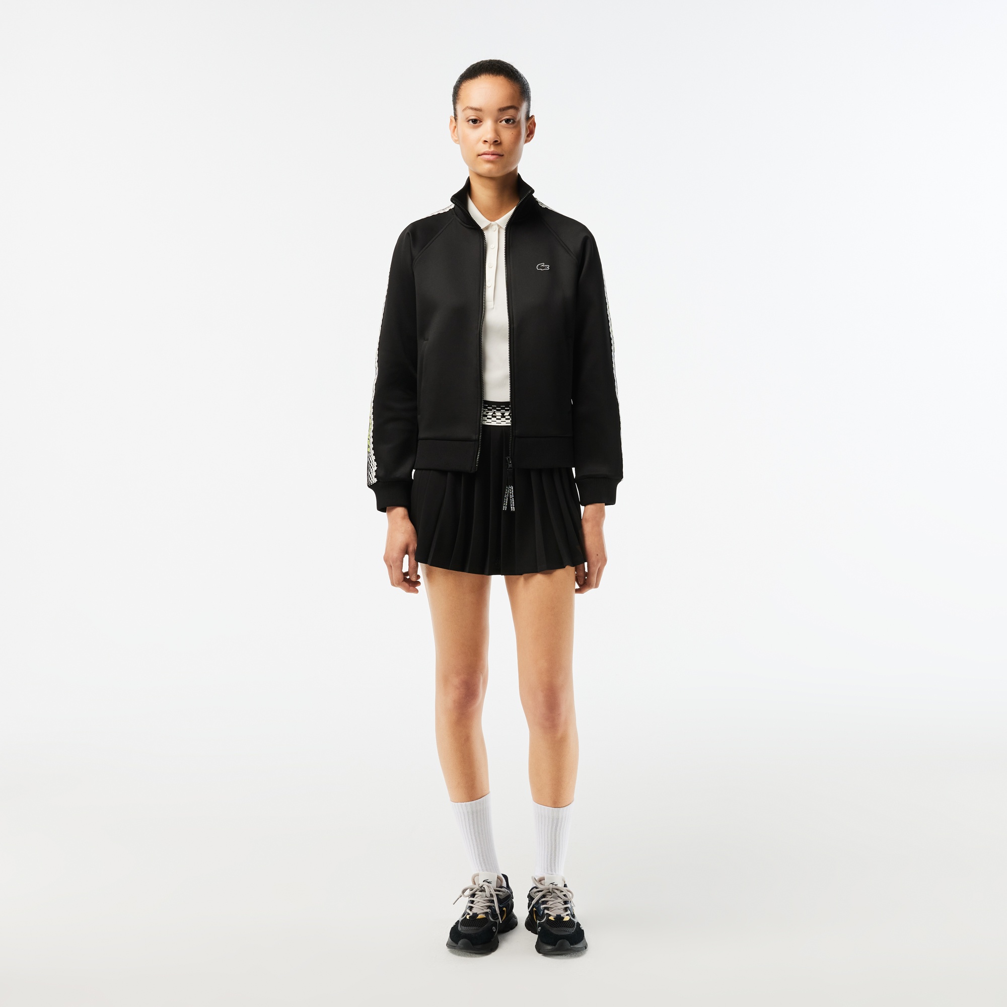 Lacoste Kadın Flare Fit Baskılı Siyah Etek