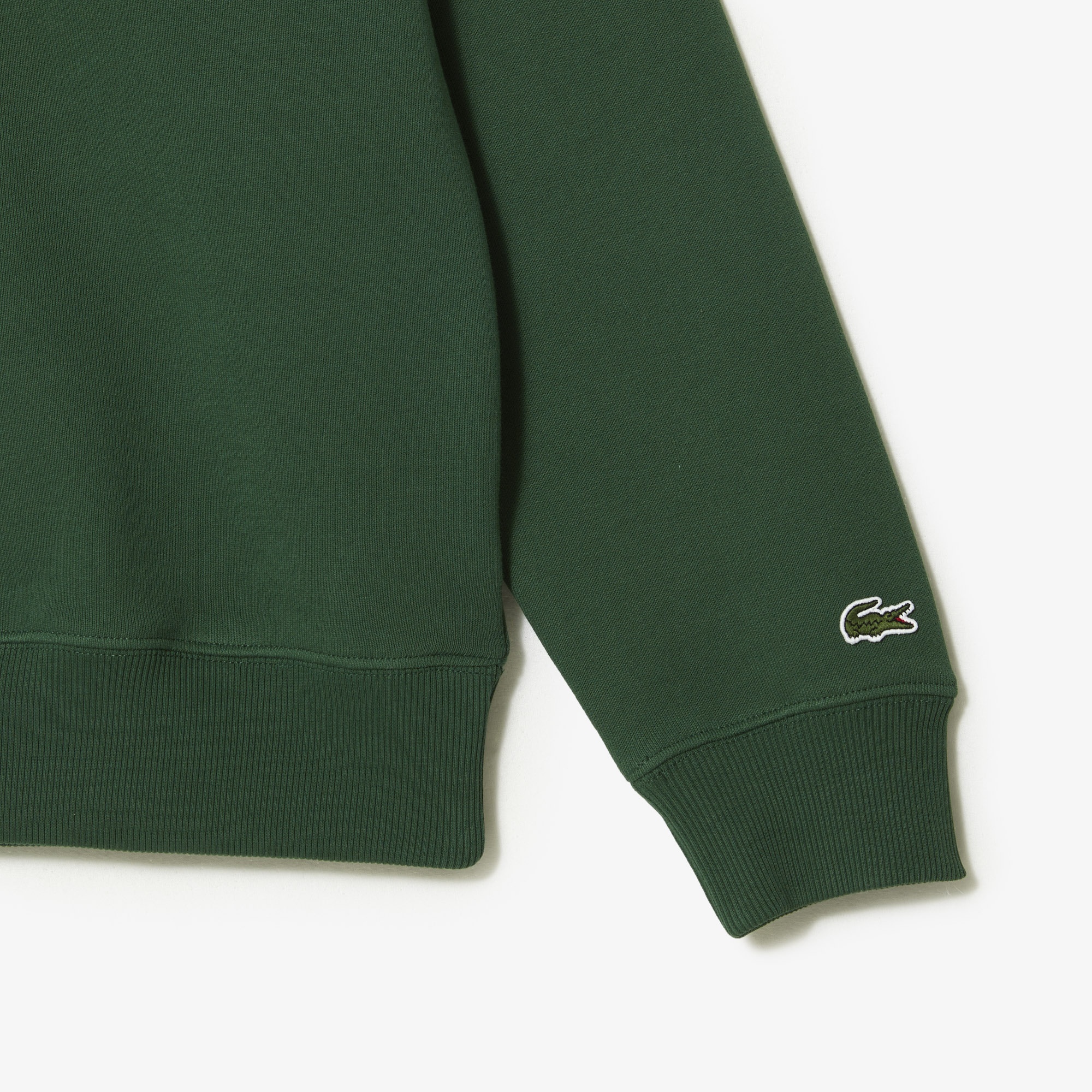 Lacoste Erkek Loose Fit Yarım Fermuarlı Organik Pamuk Baskılı Yeşil Sweatshirt