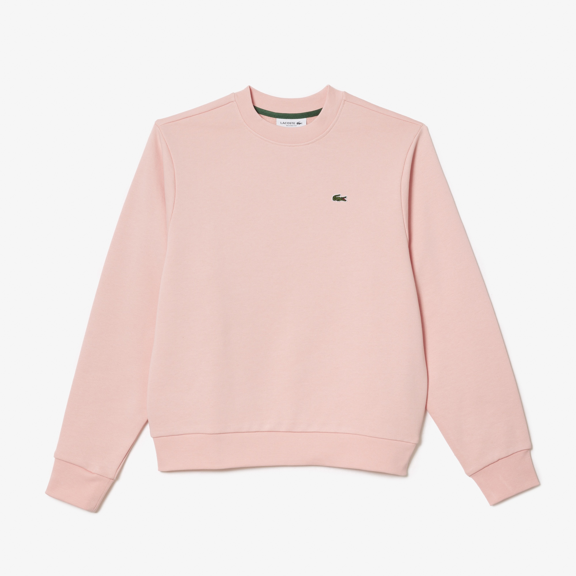 Lacoste Kadın Relaxed Fit Bisiklet Yaka Organik Pamuk Pembe Sweatshirt
