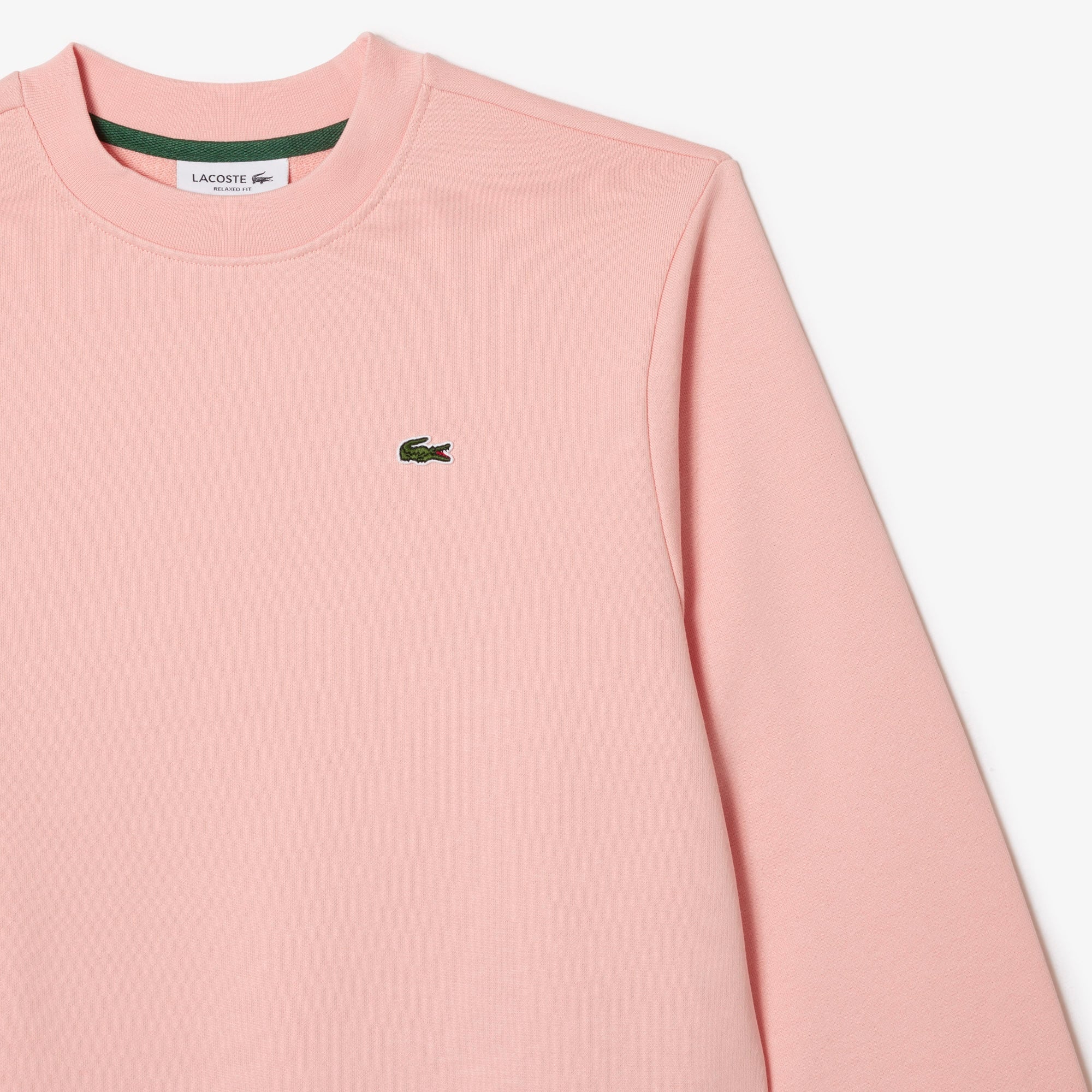 Lacoste Kadın Relaxed Fit Bisiklet Yaka Organik Pamuk Pembe Sweatshirt