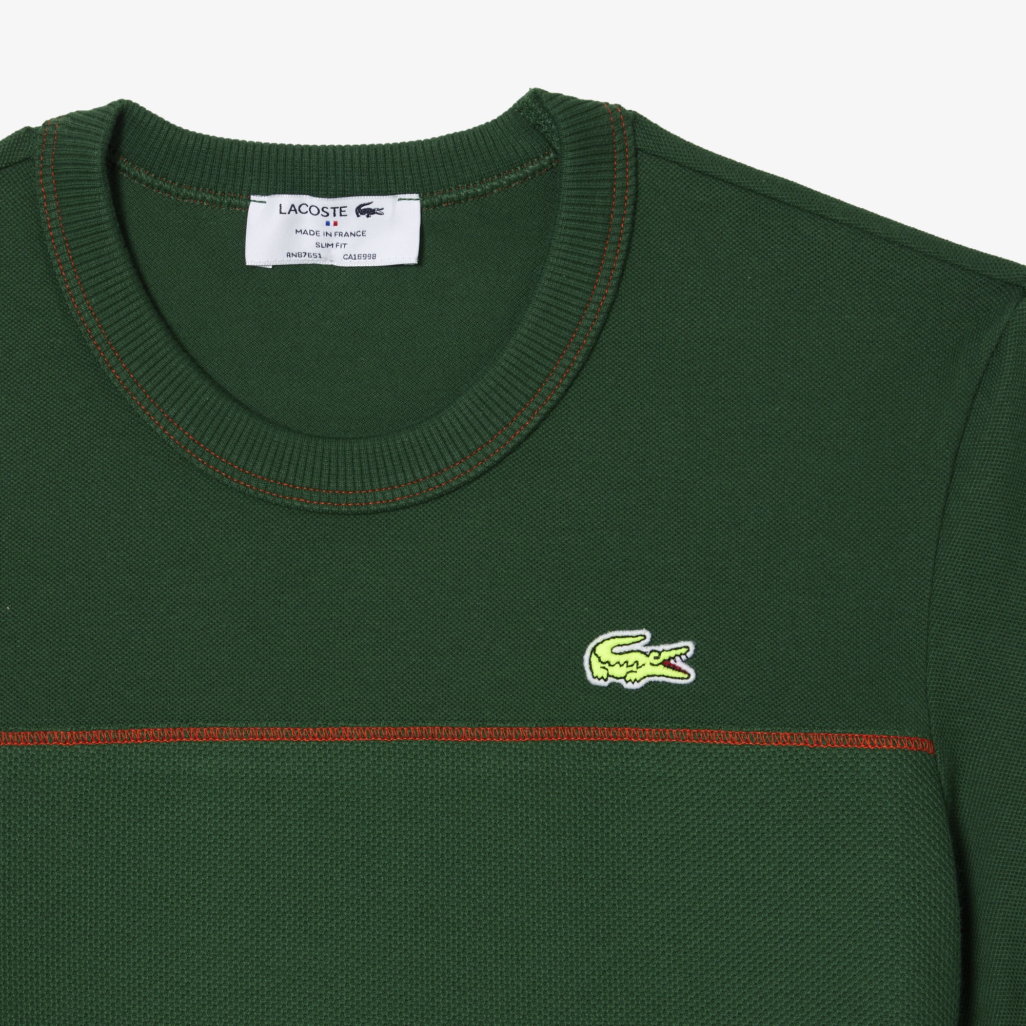 Lacoste Kadın Slim Fit Bisiklet Yaka Yeşil T-Shirt