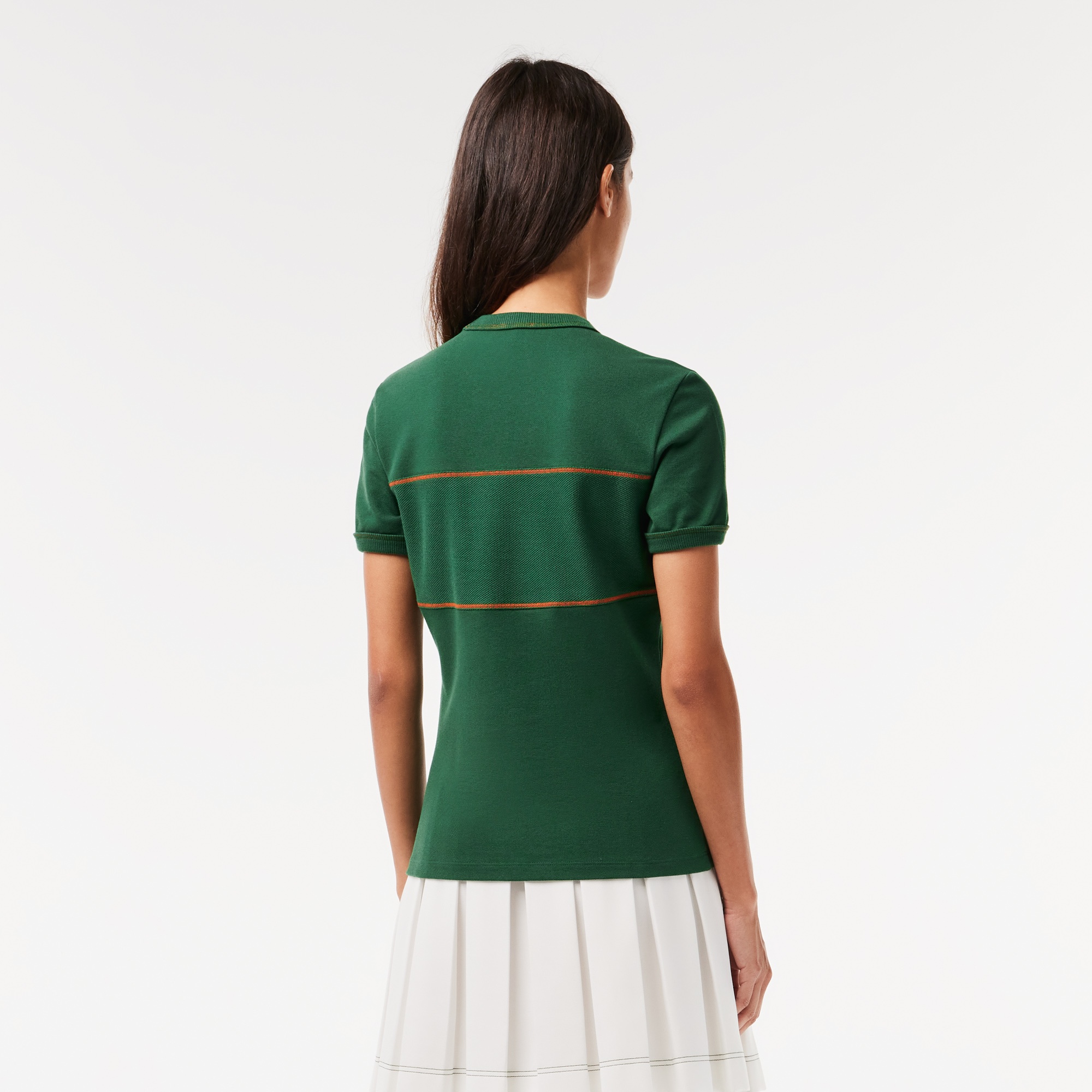 Lacoste Kadın Slim Fit Bisiklet Yaka Yeşil T-Shirt