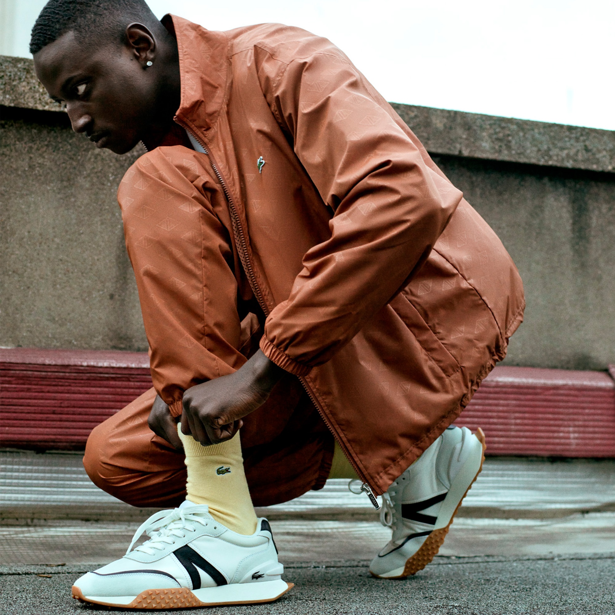 Lacoste L-Spin Deluxe Erkek Bej Sneaker