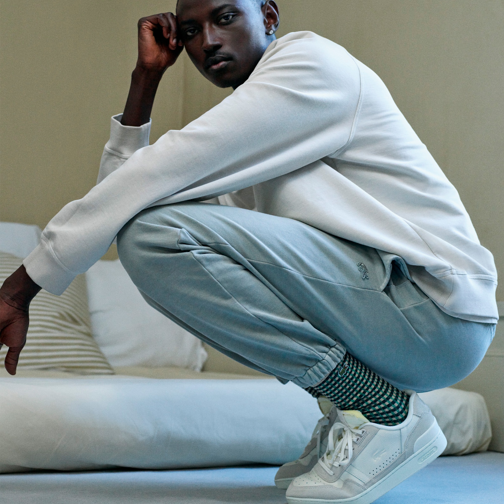 Lacoste T-Clip Erkek Bej Sneaker