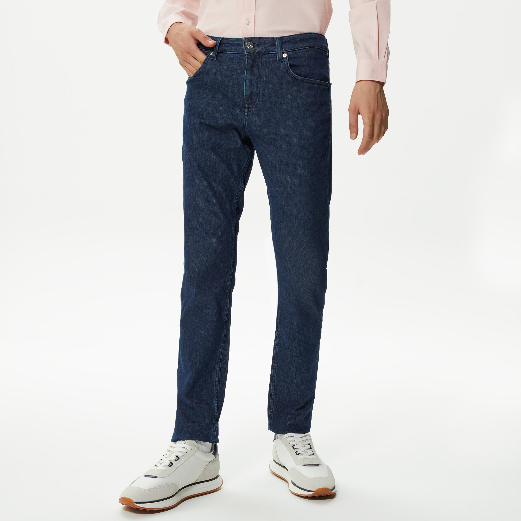 Lacoste Erkek Slim Fit Denim Lacivert Pantolon