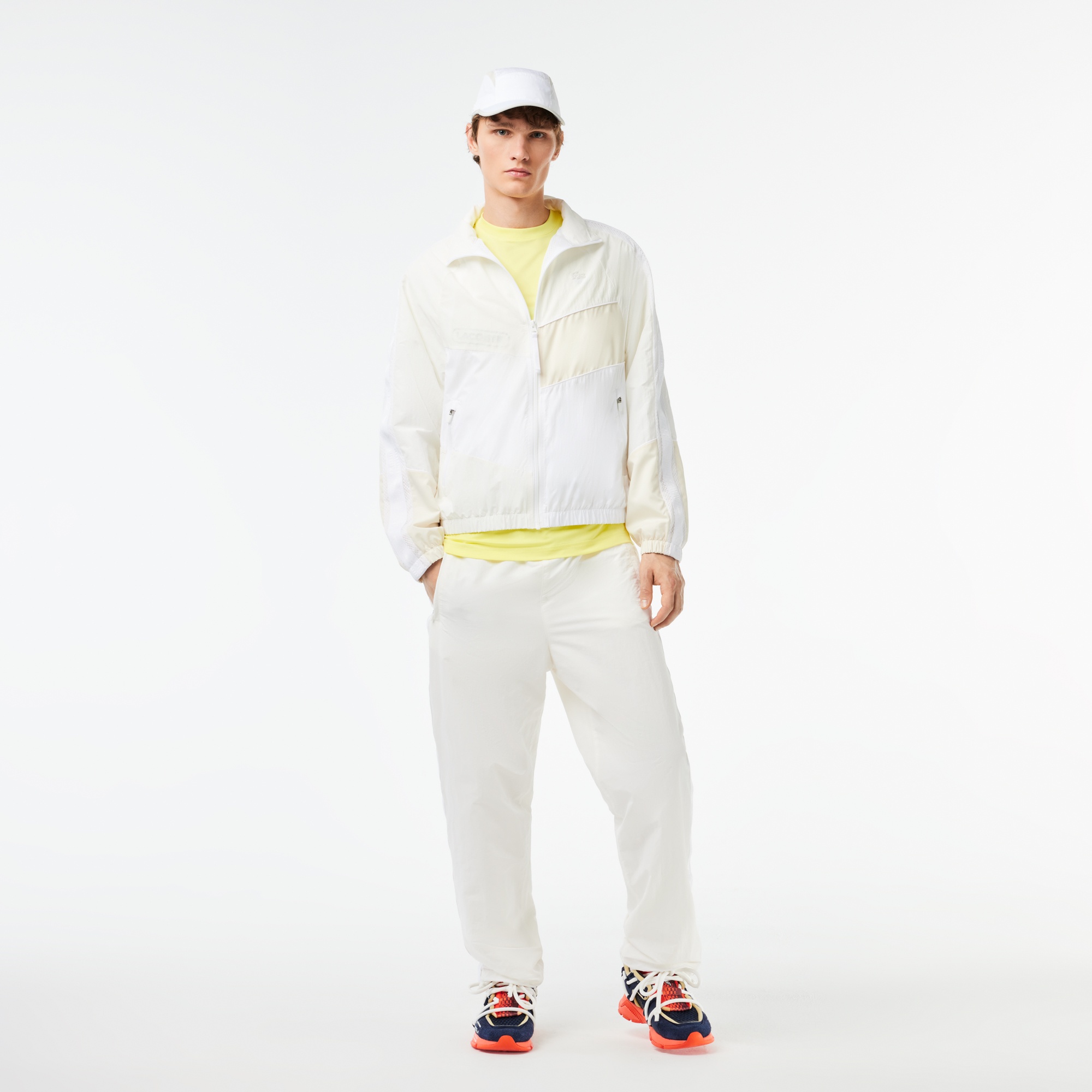 Lacoste SPORT Erkek Slim Fit Bisiklet Yaka Sarı T-Shirt