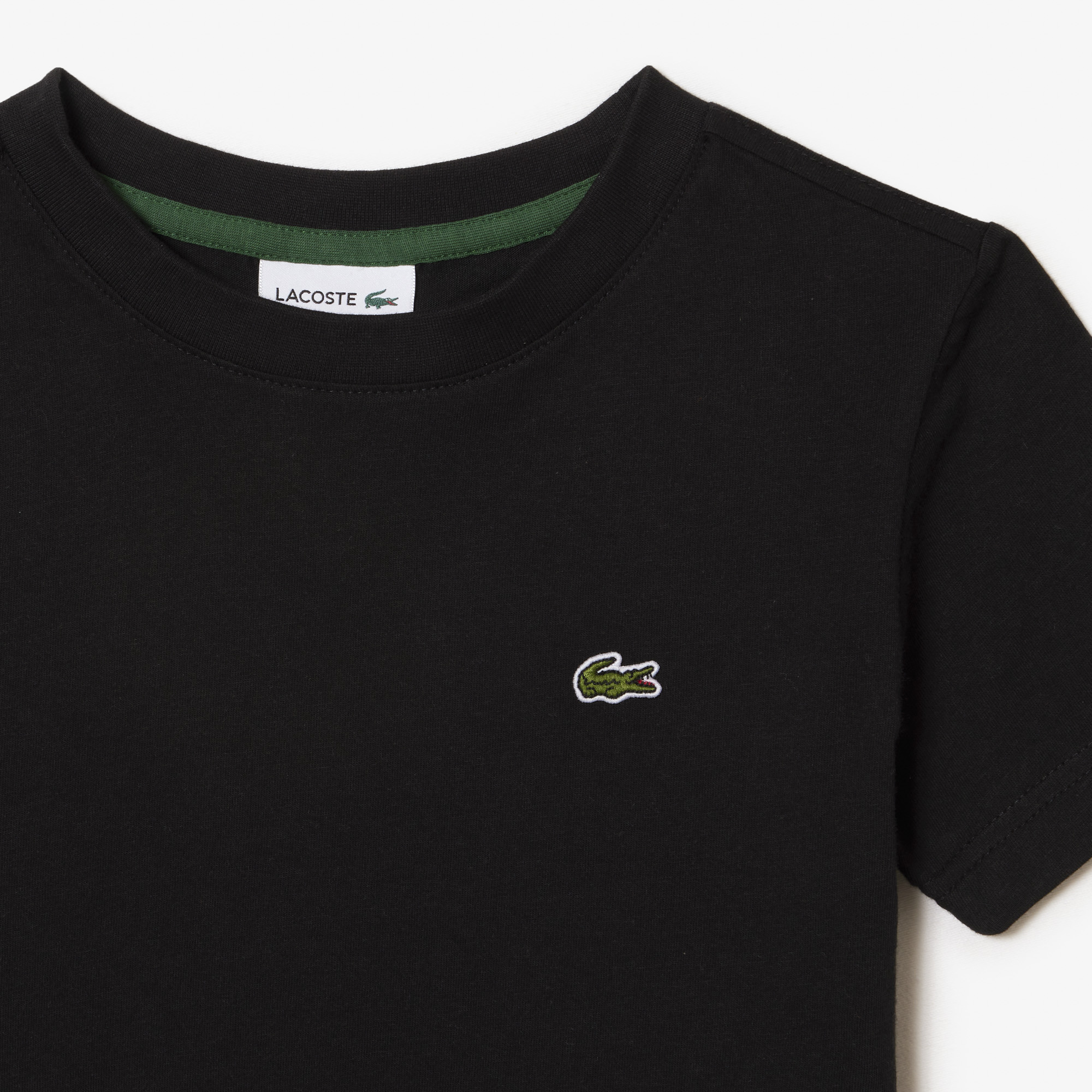 Lacoste Çocuk Bisiklet Yaka Siyah T-Shirt görsel 5