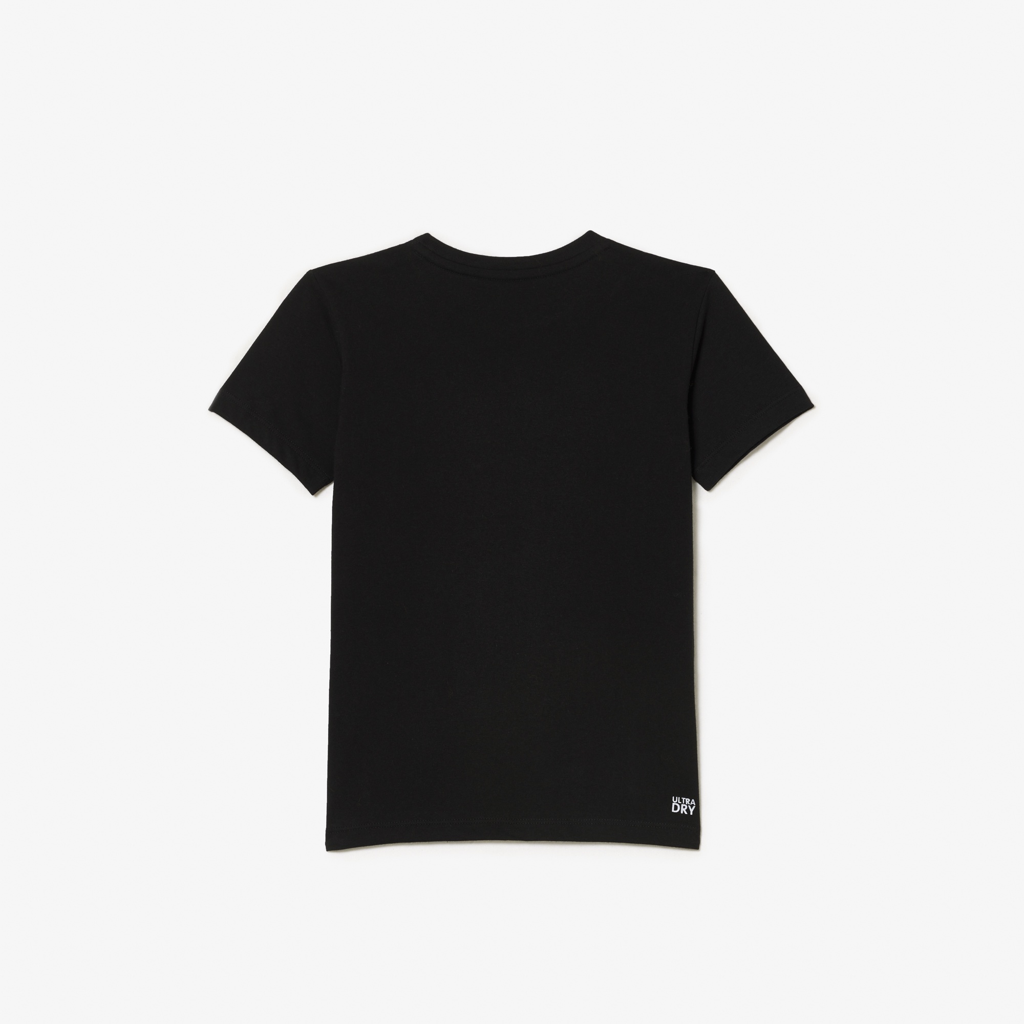 Lacoste SPORT Erkek Çocuk Bisiklet Yaka Baskılı Siyah T-Shirt