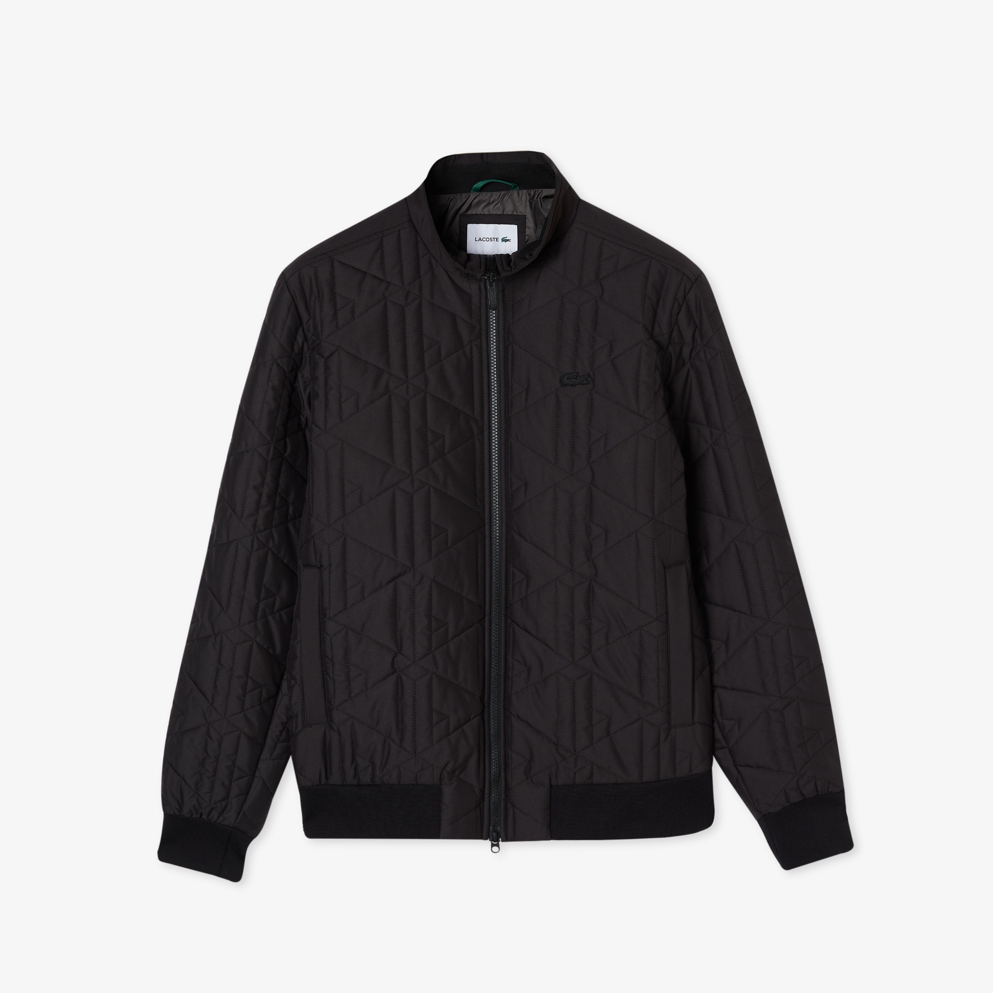 Lacoste Erkek Dik Yaka Monogram Siyah Mont