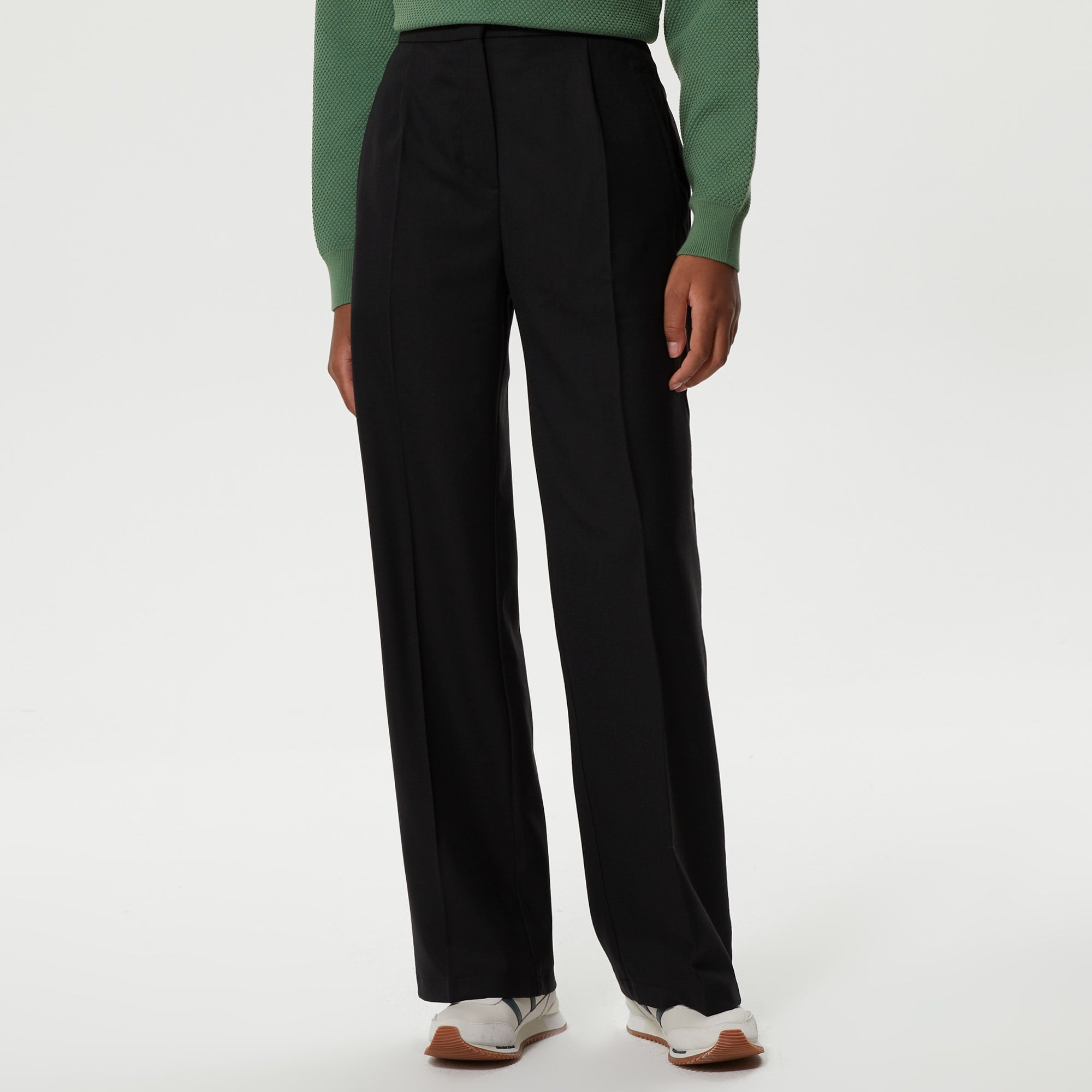 Lacoste Kadın Straight Fit Siyah Pantolon