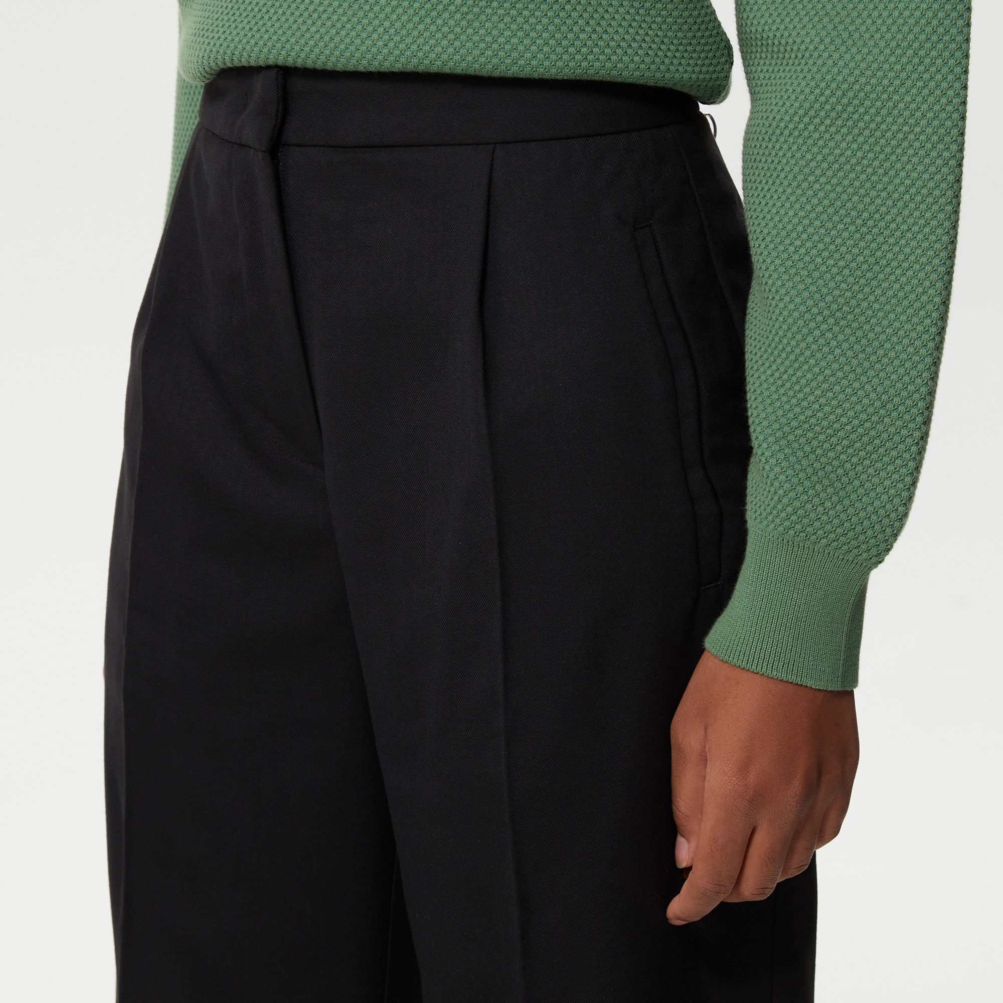 Lacoste Kadın Straight Fit Siyah Pantolon