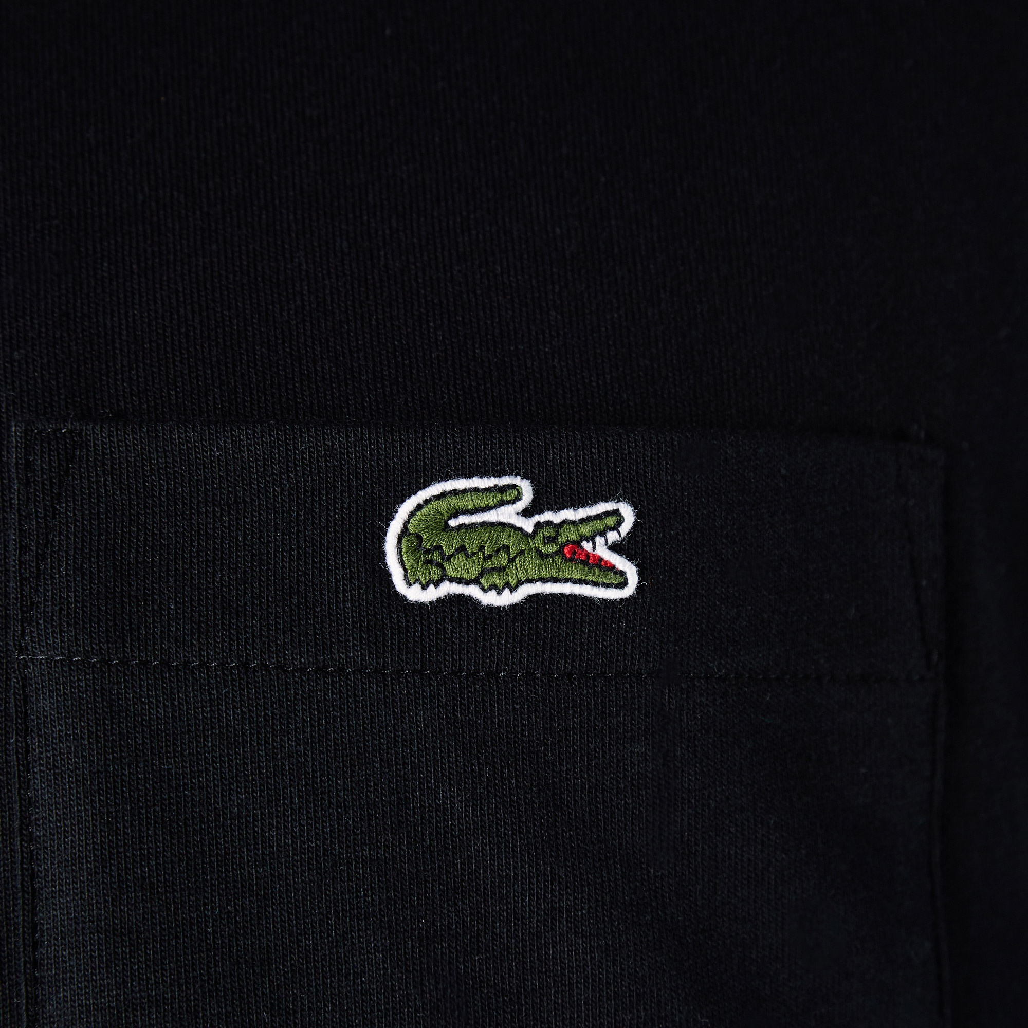 Lacoste L!VE Unisex Loose Fit Bisiklet Yaka Baskılı Siyah T-Shirt