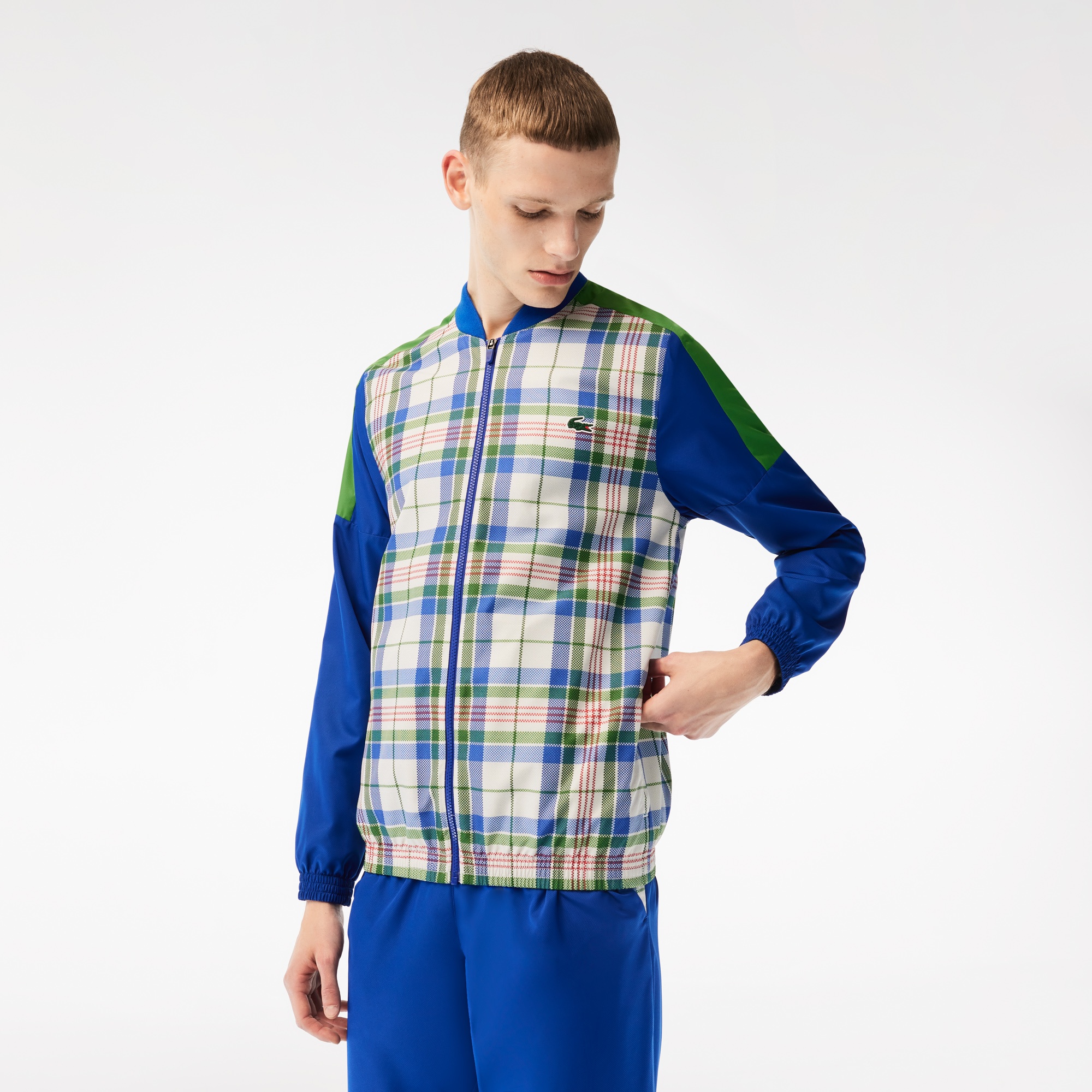 Lacoste SPORT Erkek Regular Fit Hakim Yaka Baskılı Lacivert Eşofman Takımı