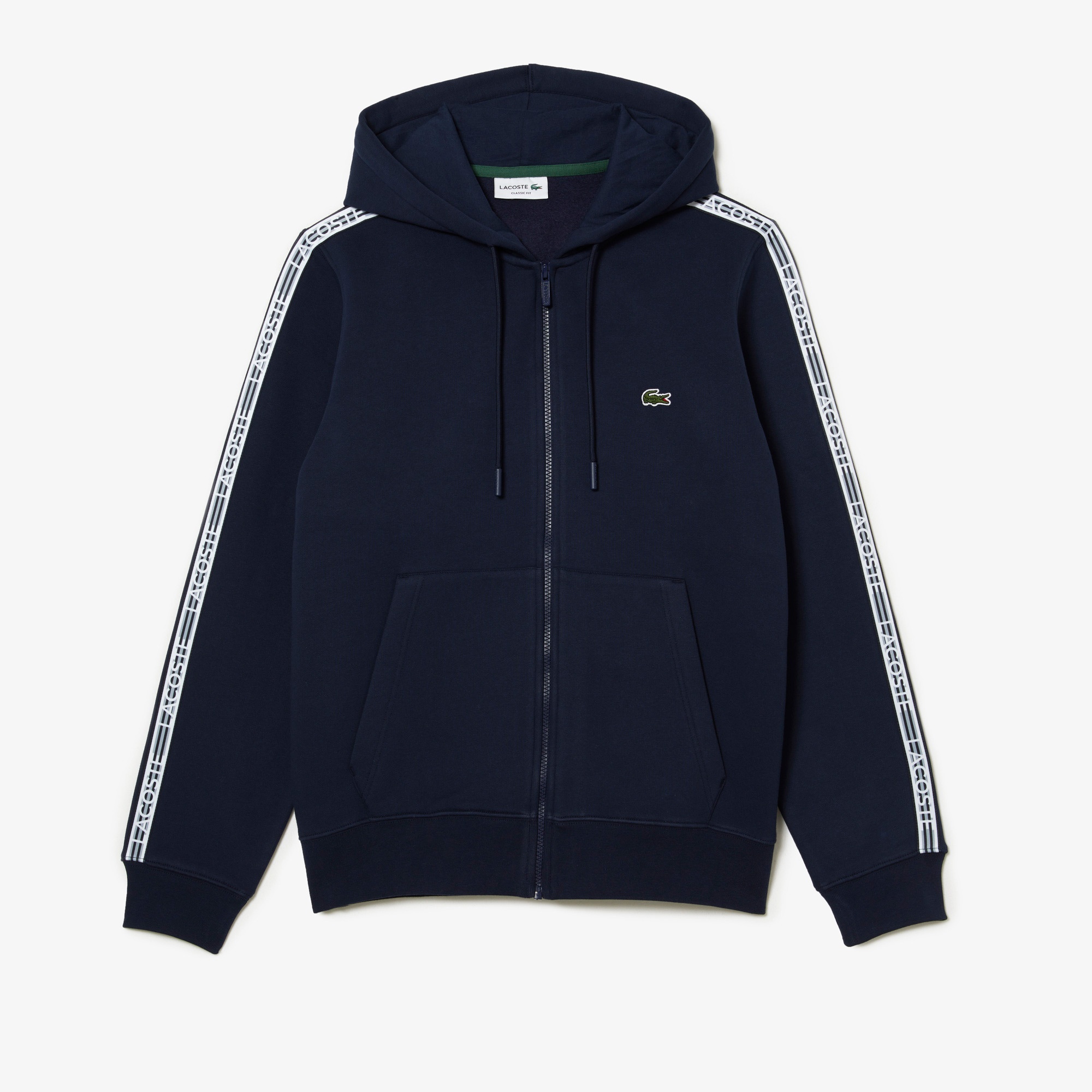 Lacoste Erkek Classic Fit Kapüşonlu Baskılı Lacivert Sweatshirt