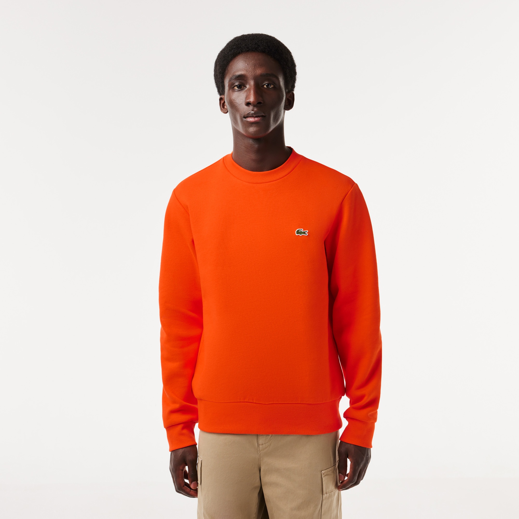 Lacoste Erkek Classic Fit Bisiklet Yaka Kırmızı Sweatshirt