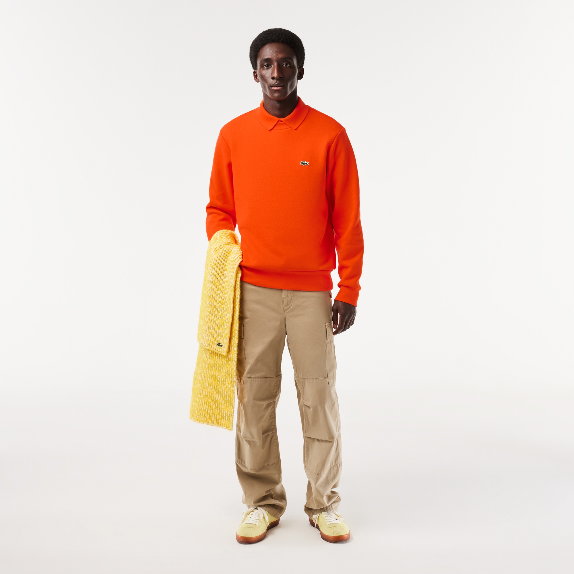 Lacoste Erkek Classic Fit Bisiklet Yaka Kırmızı Sweatshirt