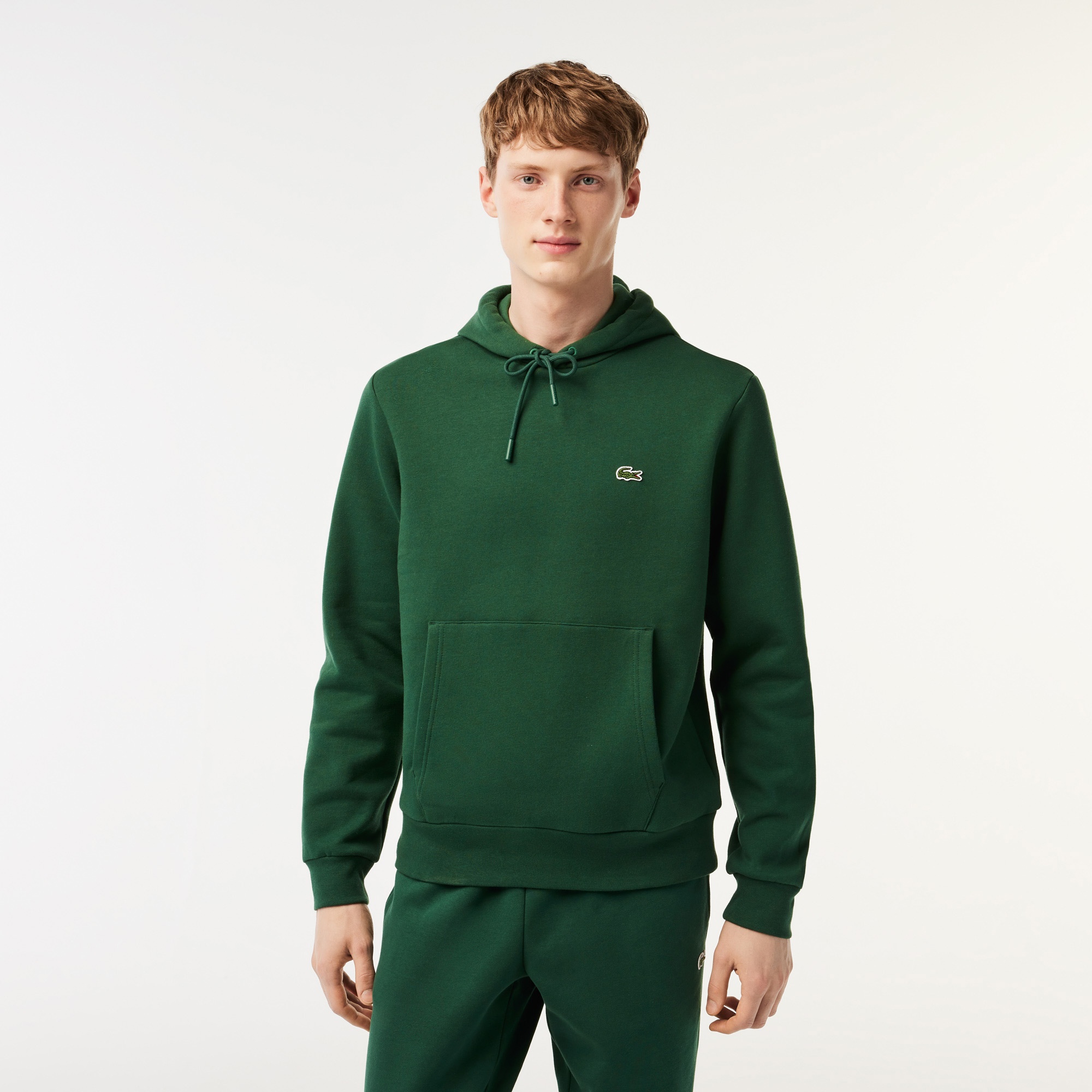 Lacoste Erkek Classic Fit Kapüşonlu Yeşil Sweatshirt