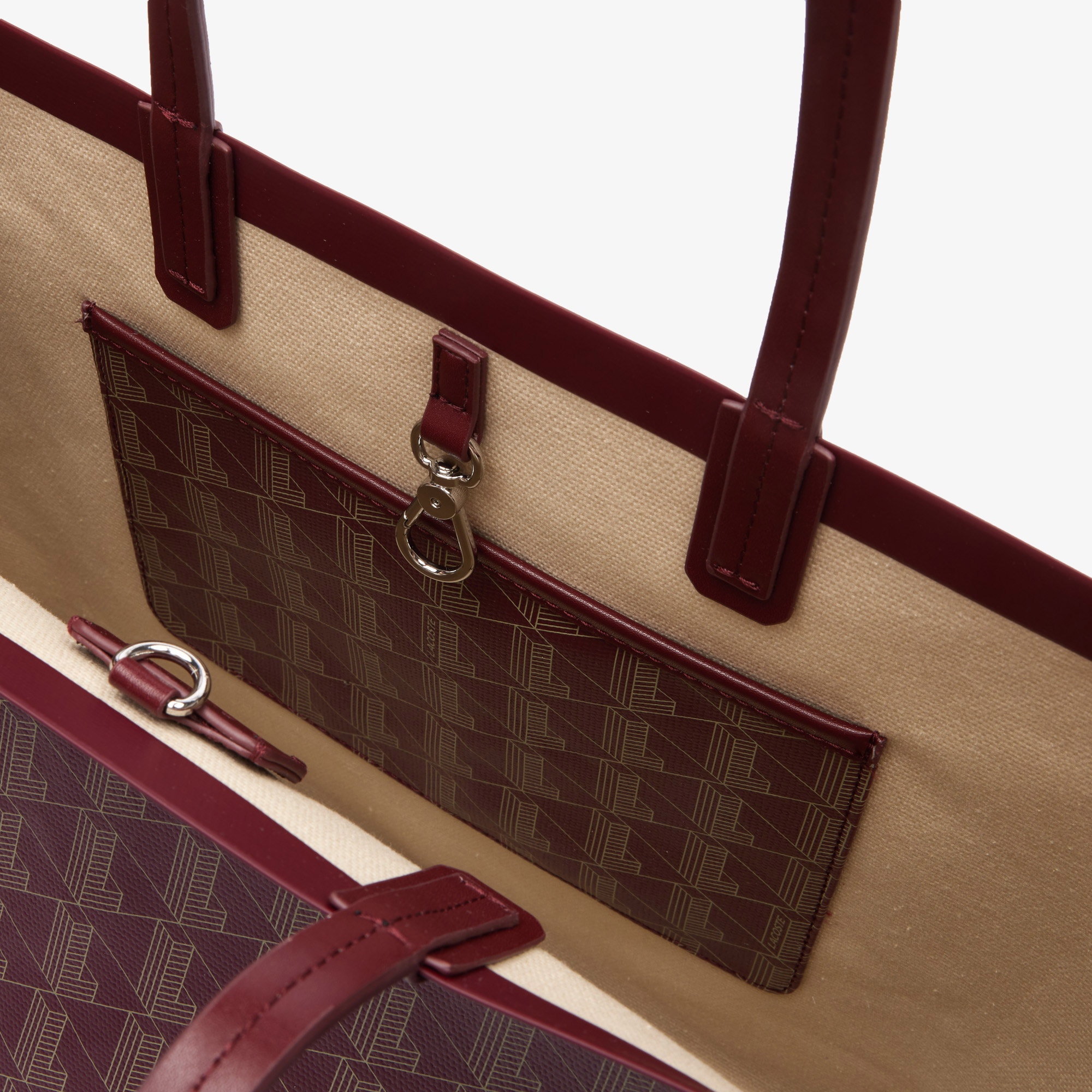 Lacoste Kadın Monogram Bordo Omuz Çantası