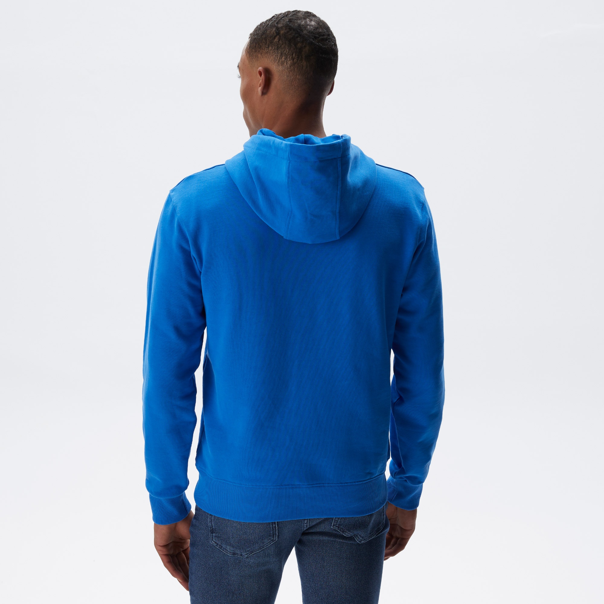 Lacoste Erkek Regular Fit Kapüşonlu Baskılı Mavi Sweatshirt