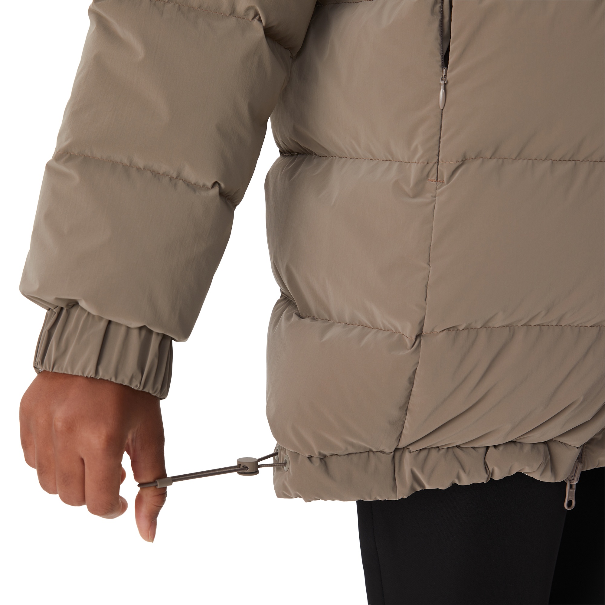 Lacoste Kadın Kapüşonlu Çift Taraflı Beyaz Mont