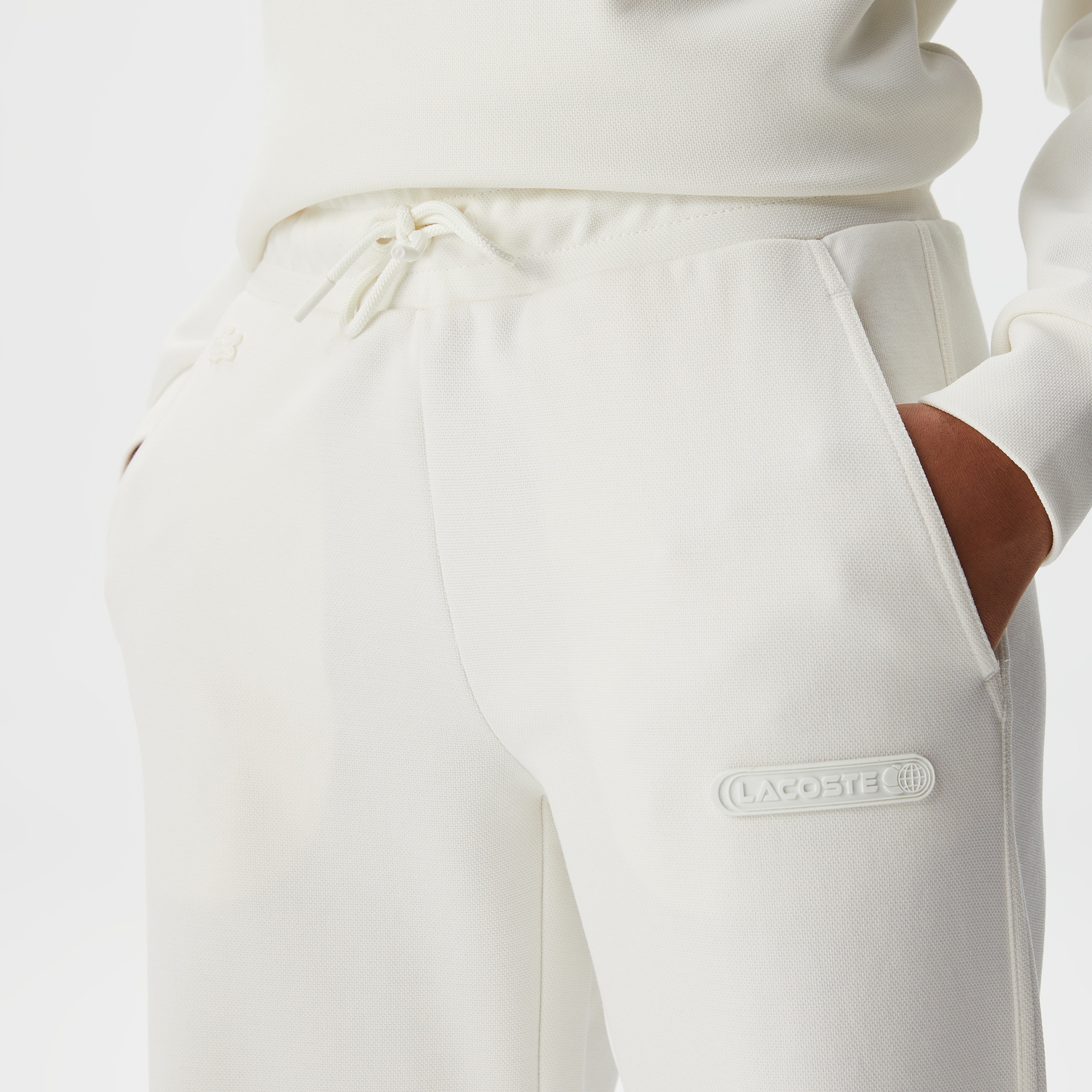 Lacoste Kadın Straight Fit Beyaz Eşofman Altı