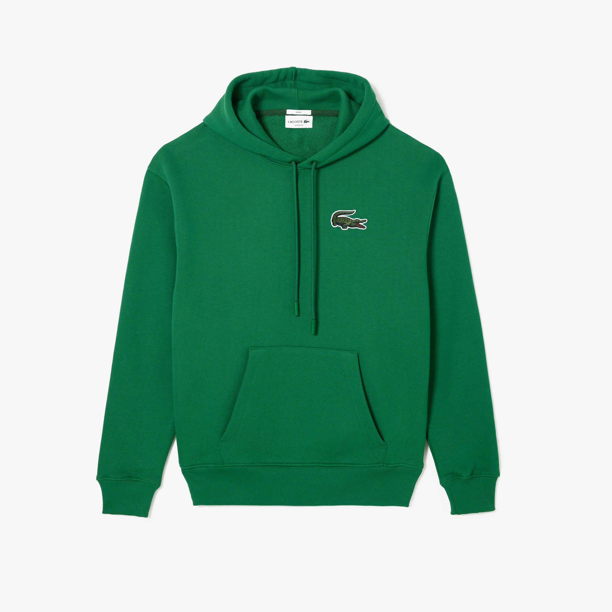Lacoste Unisex Loose Fit Kapüşonlu Yeşil Sweatshirt