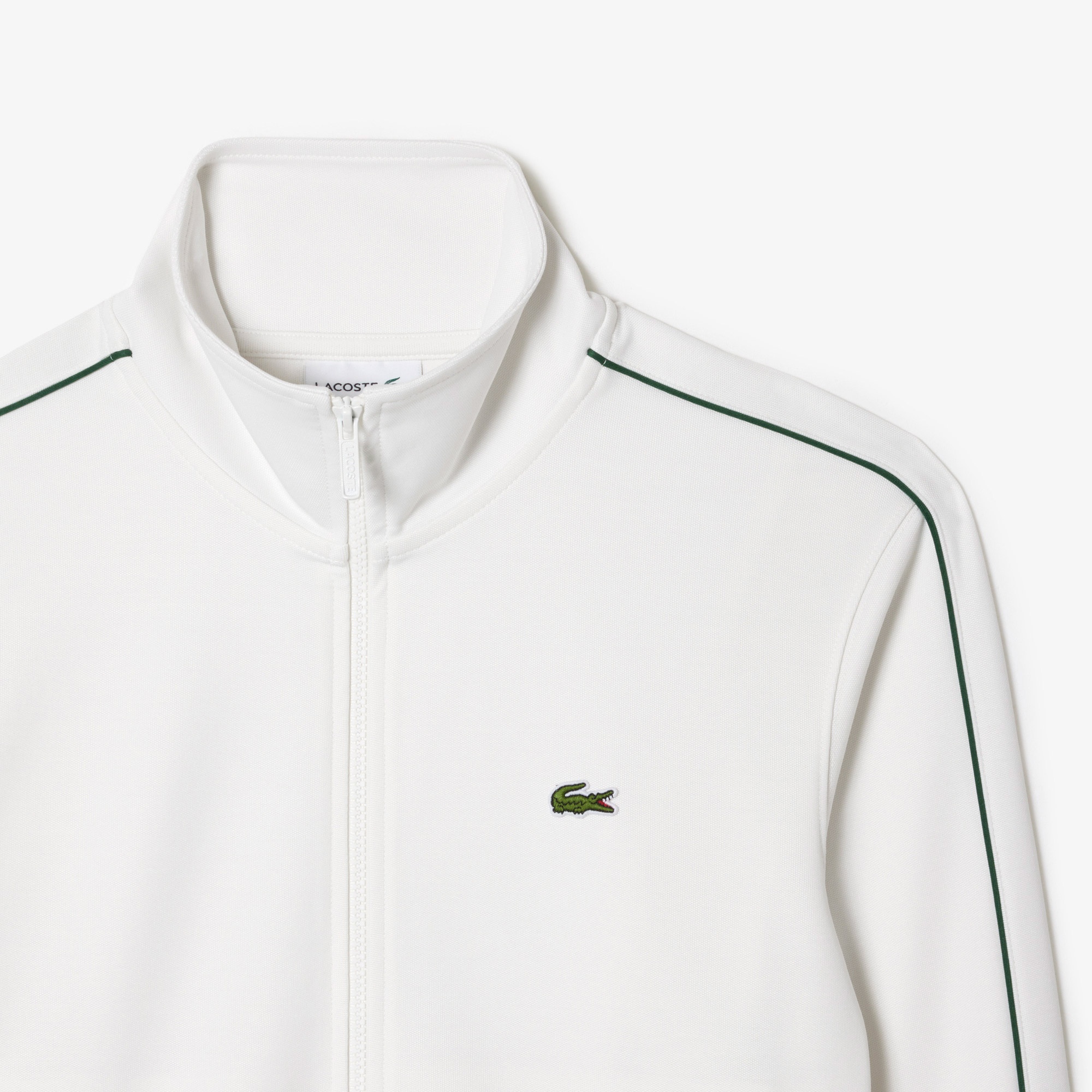 Lacoste Erkek Regular Fit Fermuarlı Beyaz Sweatshirt