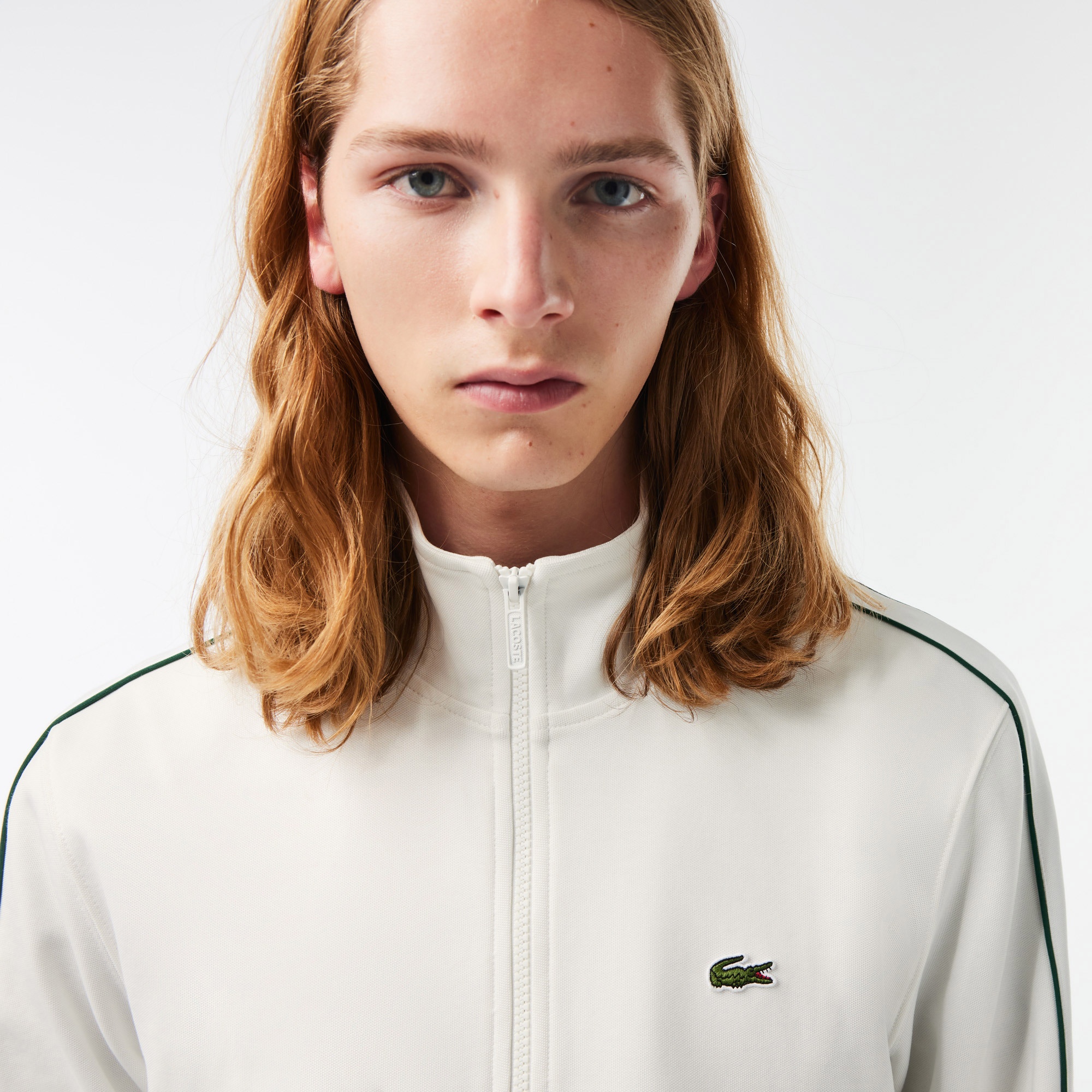 Lacoste Erkek Regular Fit Fermuarlı Beyaz Sweatshirt
