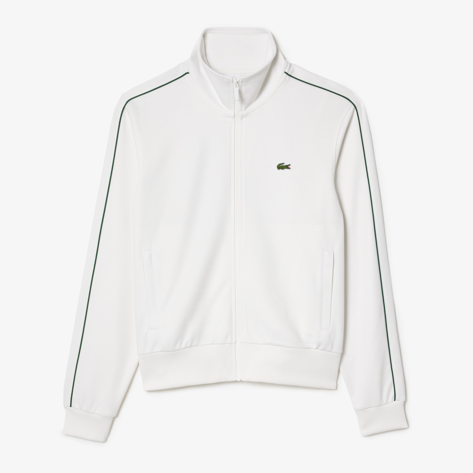 Lacoste Erkek Regular Fit Fermuarlı Beyaz Sweatshirt
