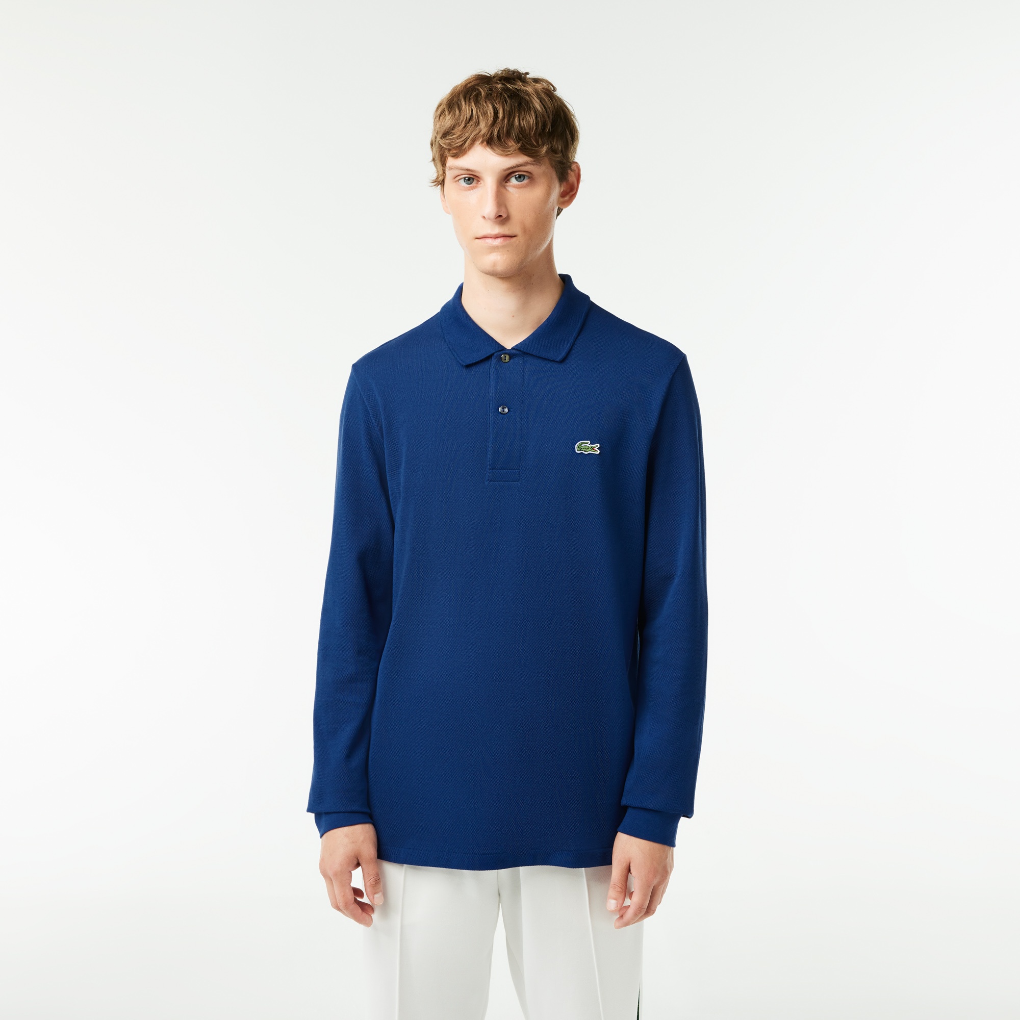 Lacoste Erkek Classic Fit Uzun Kollu L.12.12 Koyu Mavi Polo
