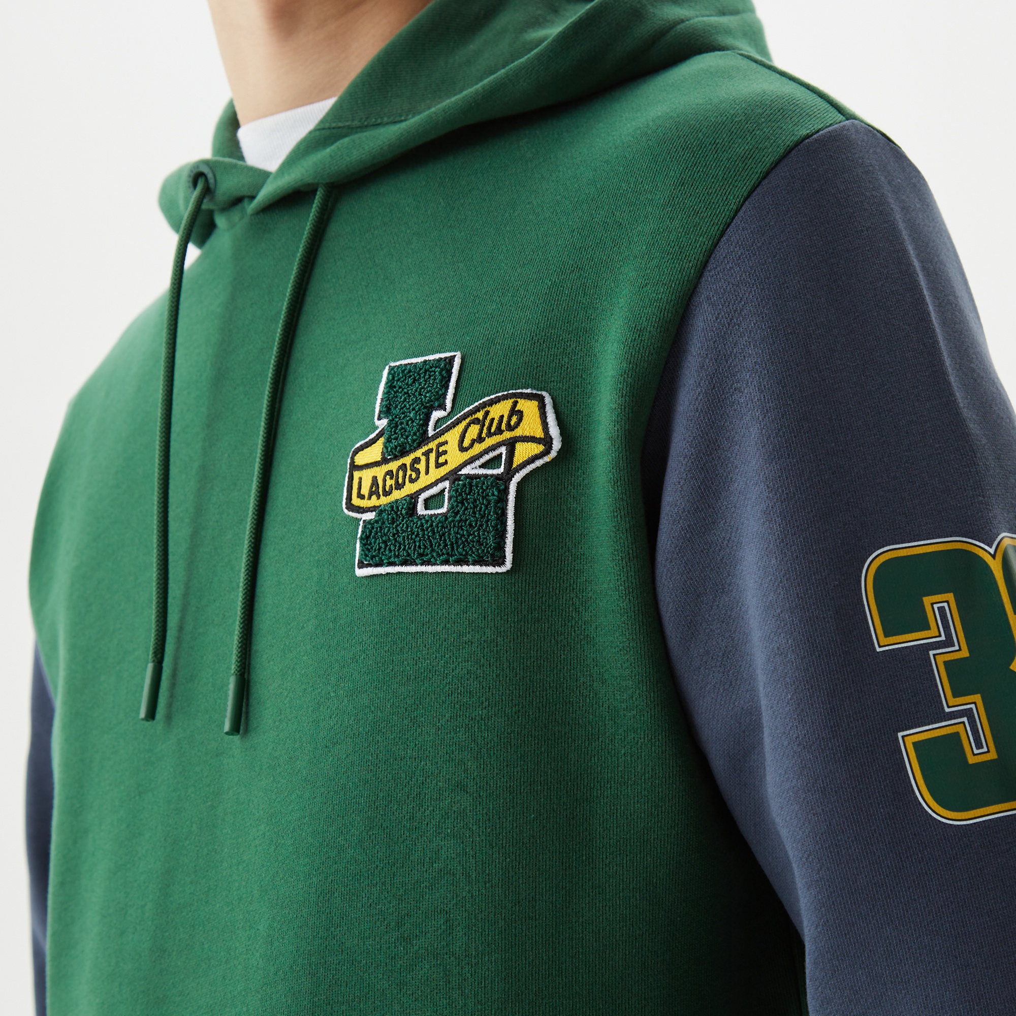 Lacoste Erkek Regular Fit Kapüşonlu Baskılı Yeşil Sweatshirt