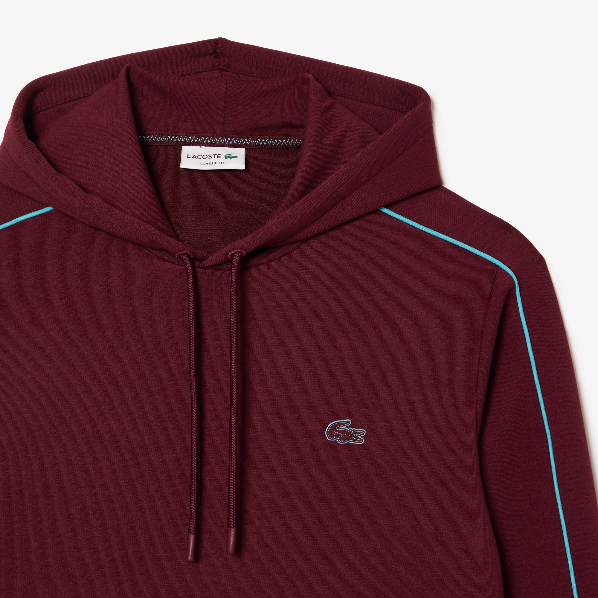 Lacoste Erkek Classic Fit Kapüşonlu Baskılı Kırmızı Sweatshirt