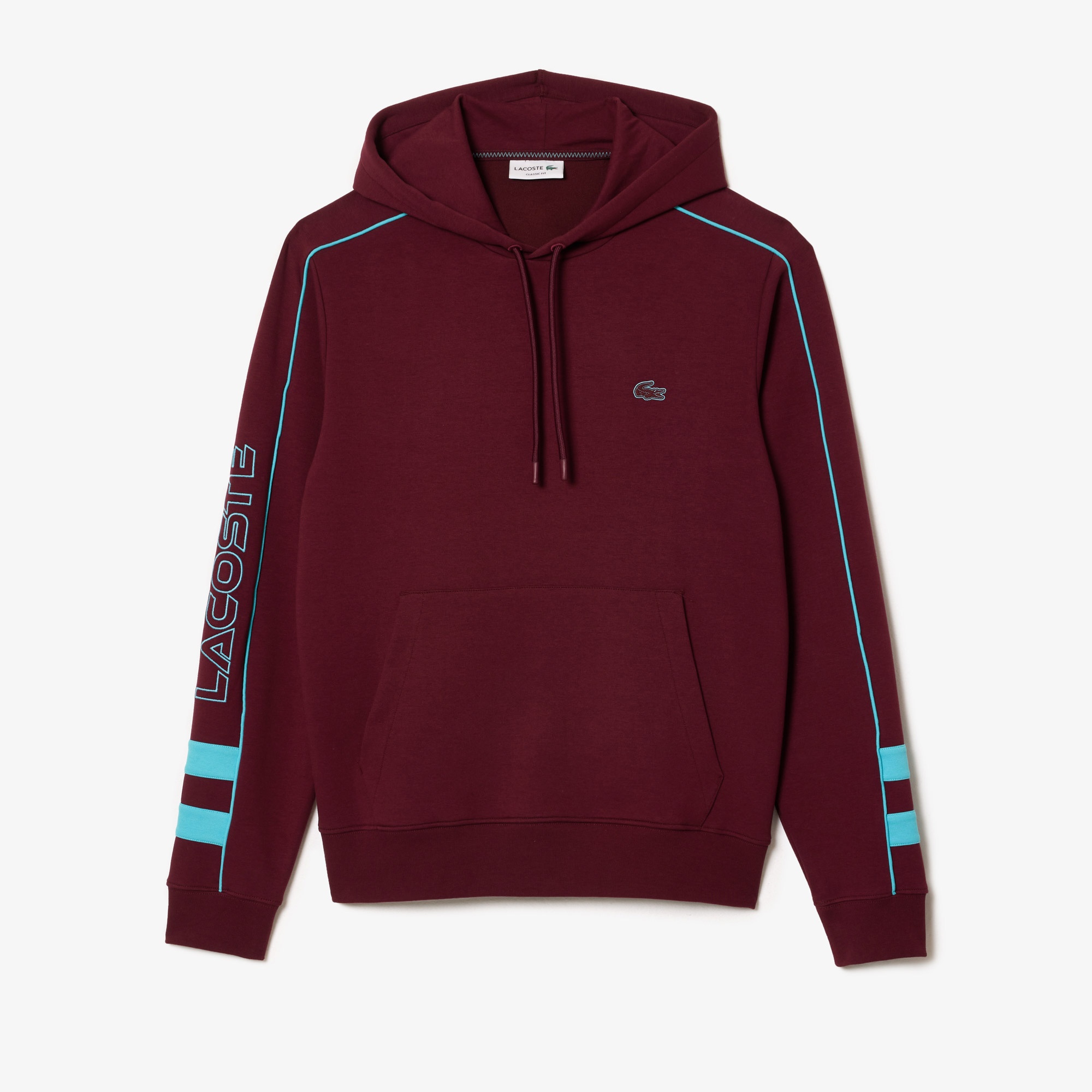 Lacoste Erkek Classic Fit Kapüşonlu Baskılı Kırmızı Sweatshirt