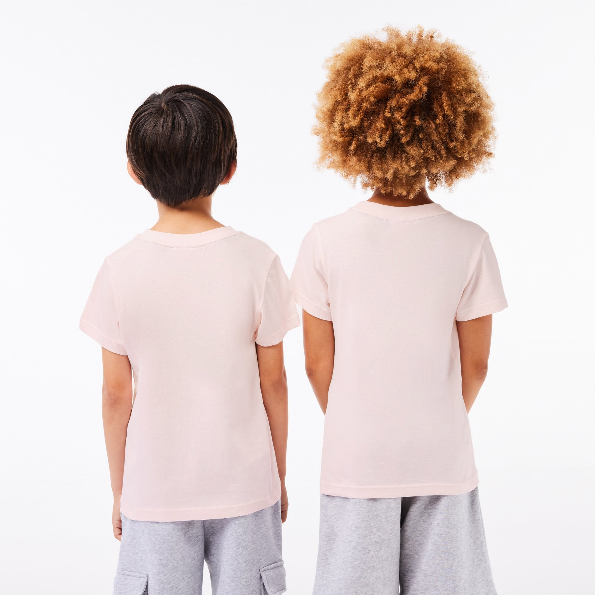 Lacoste Çocuk Bisiklet Yaka Açık Pembe T-Shirt görsel 3