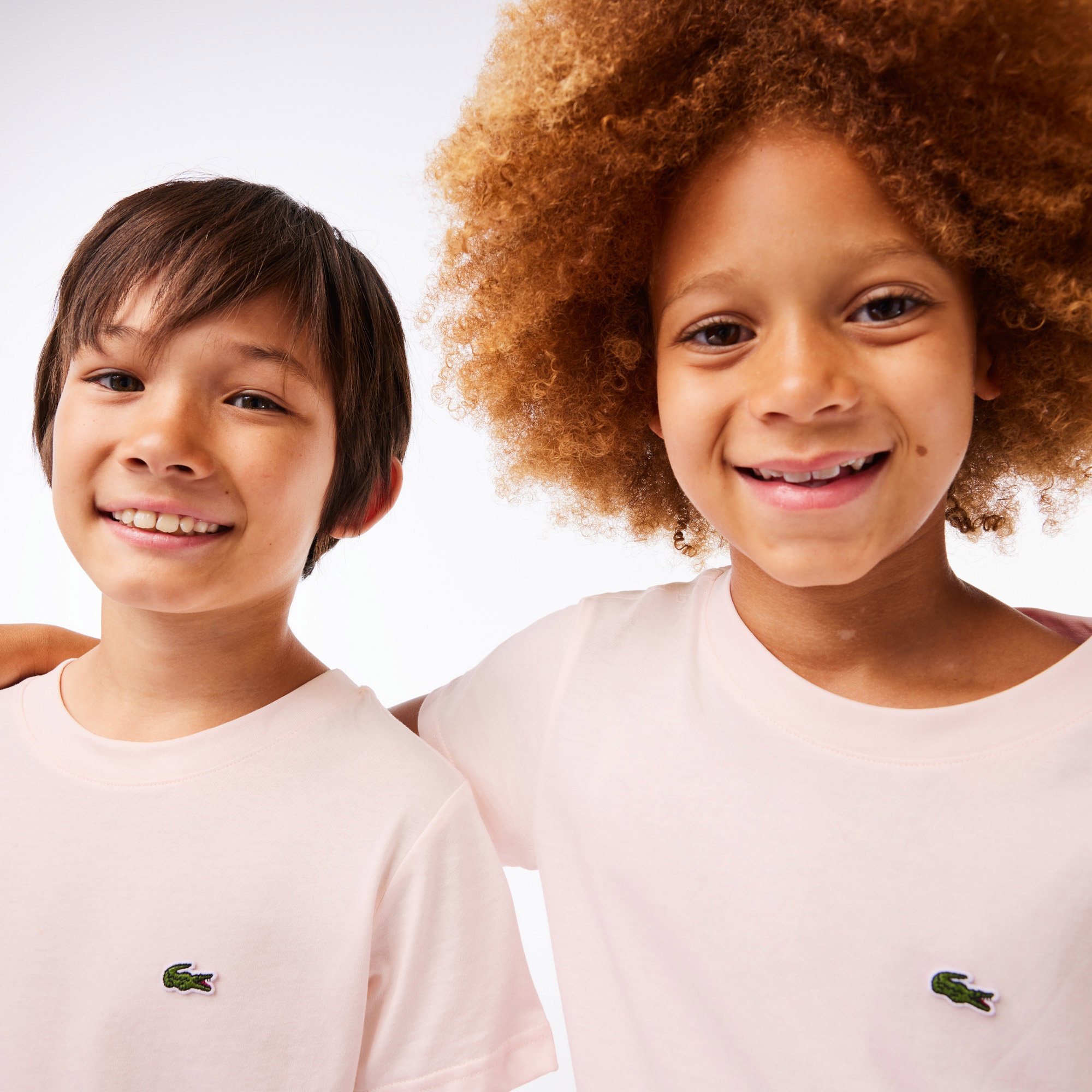 Lacoste Çocuk Bisiklet Yaka Açık Pembe T-Shirt