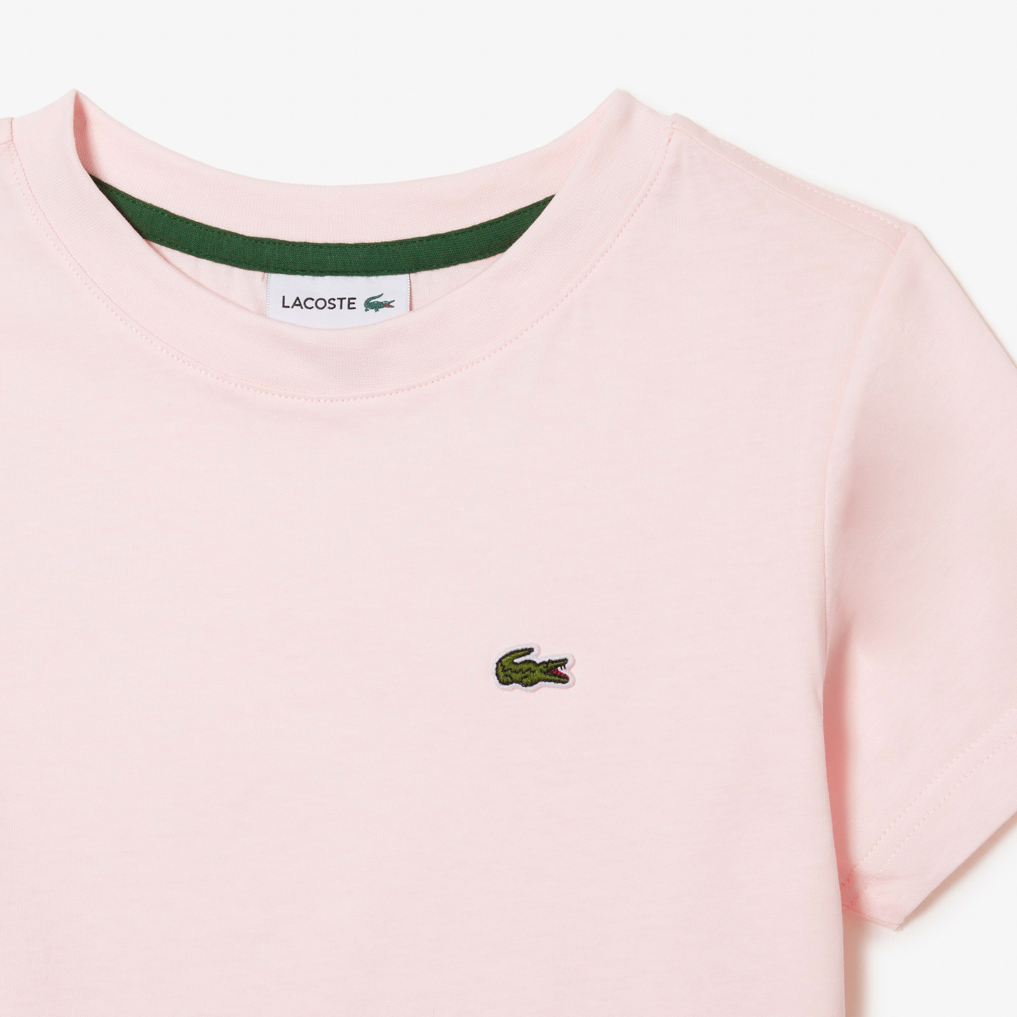 Lacoste Çocuk Bisiklet Yaka Açık Pembe T-Shirt görsel 7