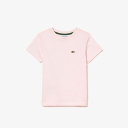 Lacoste Çocuk Bisiklet Yaka Açık Pembe T-Shirt Pembe