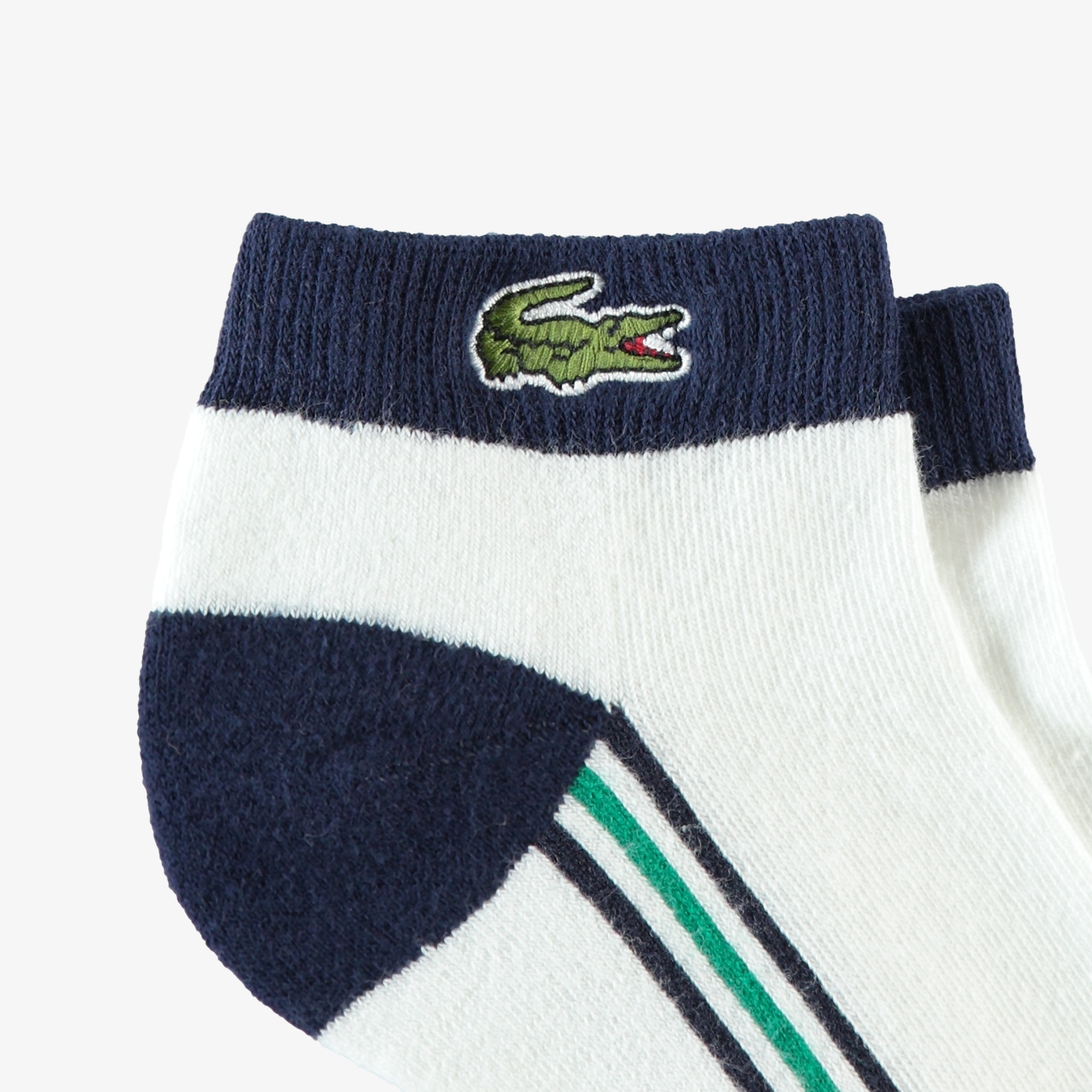 Lacoste Unisex Çizgili Beyaz Çorap
