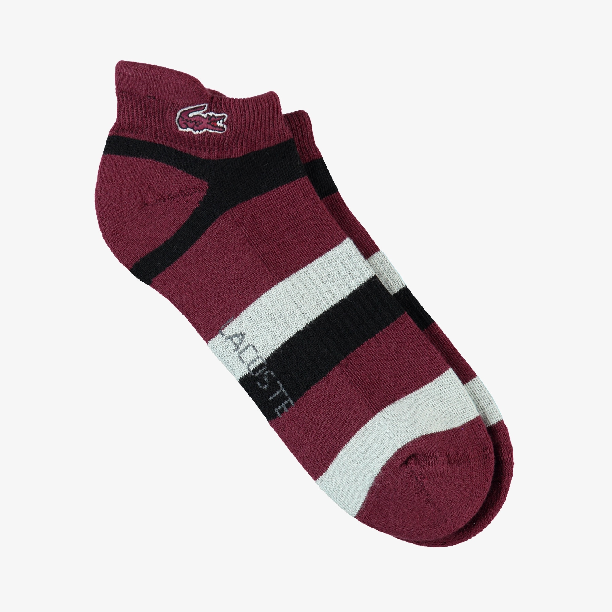 Lacoste Kadın Çizgili Bordo Çorap